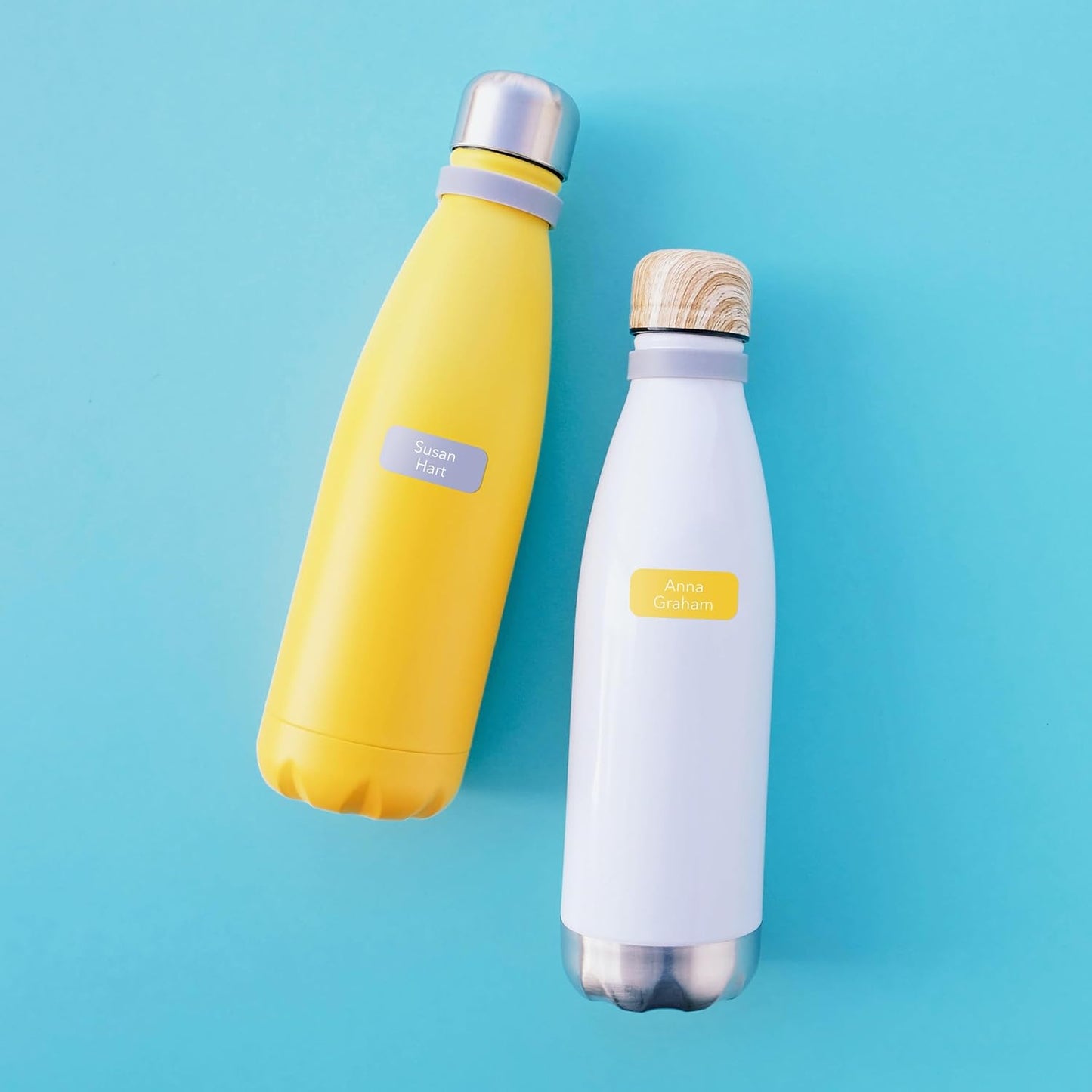 Personalized Labels (100 Count) (0.9" 0.4") Small Custom Name Stickers - Waterproof for Kids, Toddlers and Parents