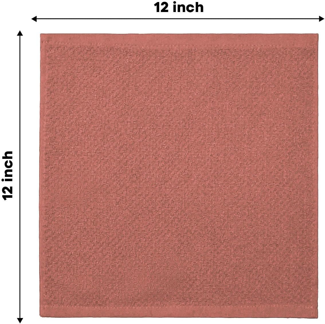 Artoid Mode Ring Spun Cotton Red Dishcloth Kitchen Towels, 12x12 Inch Ultra Soft Absorbent Quick Drying Household Cleaning Kitchen Rags Set of 6