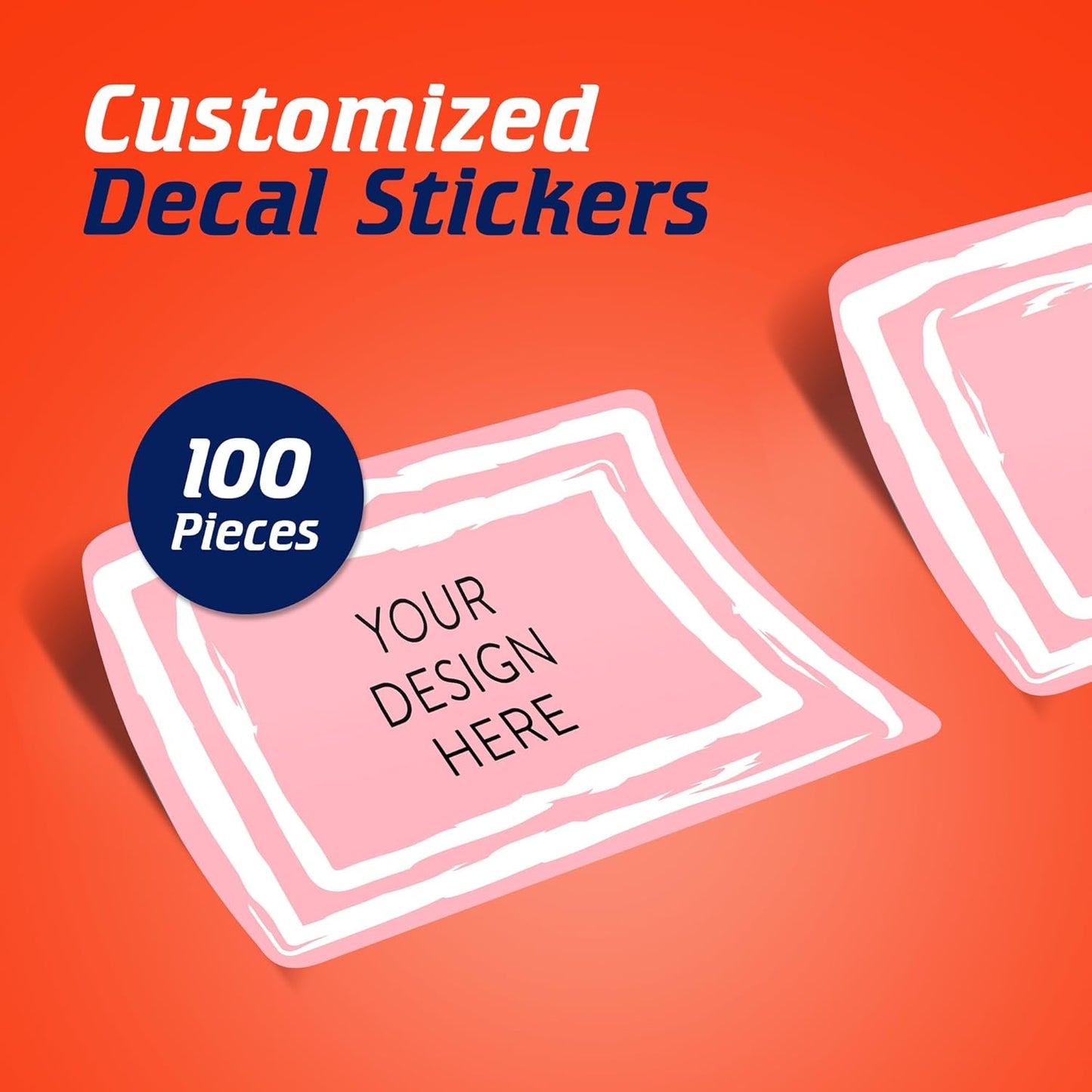 5-1000 Custom Vinyl Stickers - Upload Your own Image, Text, Design, Logo - Personalized Logo Labels for Handmade, Packaging, Bottle, Jars, Candle, Brand Stickers (Pink, 4x2)