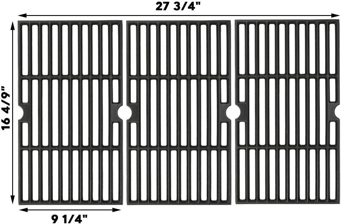 Uniflasy Cast Iron Cooking Grates for Dyna glo DGF493BNP DGF493PNP, Grill Grid Replacement Parts for Kenmore 146.23678310 146.16132110 146.16153110 146.20164510 146.23679310 146.23681310 146.23766310