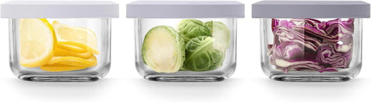 Comotomo 'Smart Vent' Food Container, Gray, Set of 3