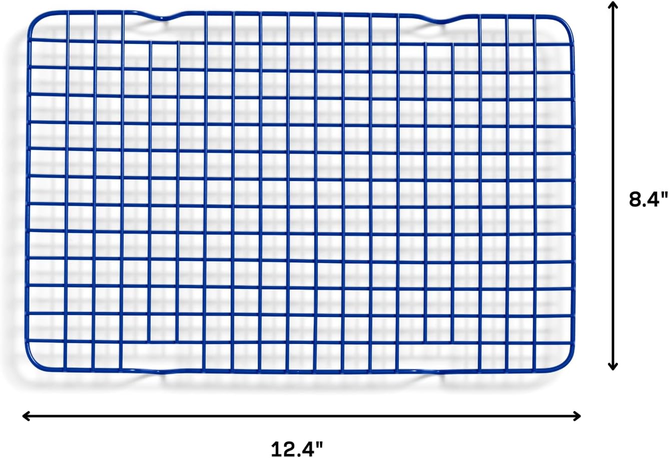 Great Jones Little Chill Wire Cooling Rack (Blueberry) | Nonstick Baking Rack, Heavy-Duty Aluminized Steel | Fits Quarter-Sheet Pans for Cooking and Baking | Oven-Safe 450°F, Dishwasher-Friendly