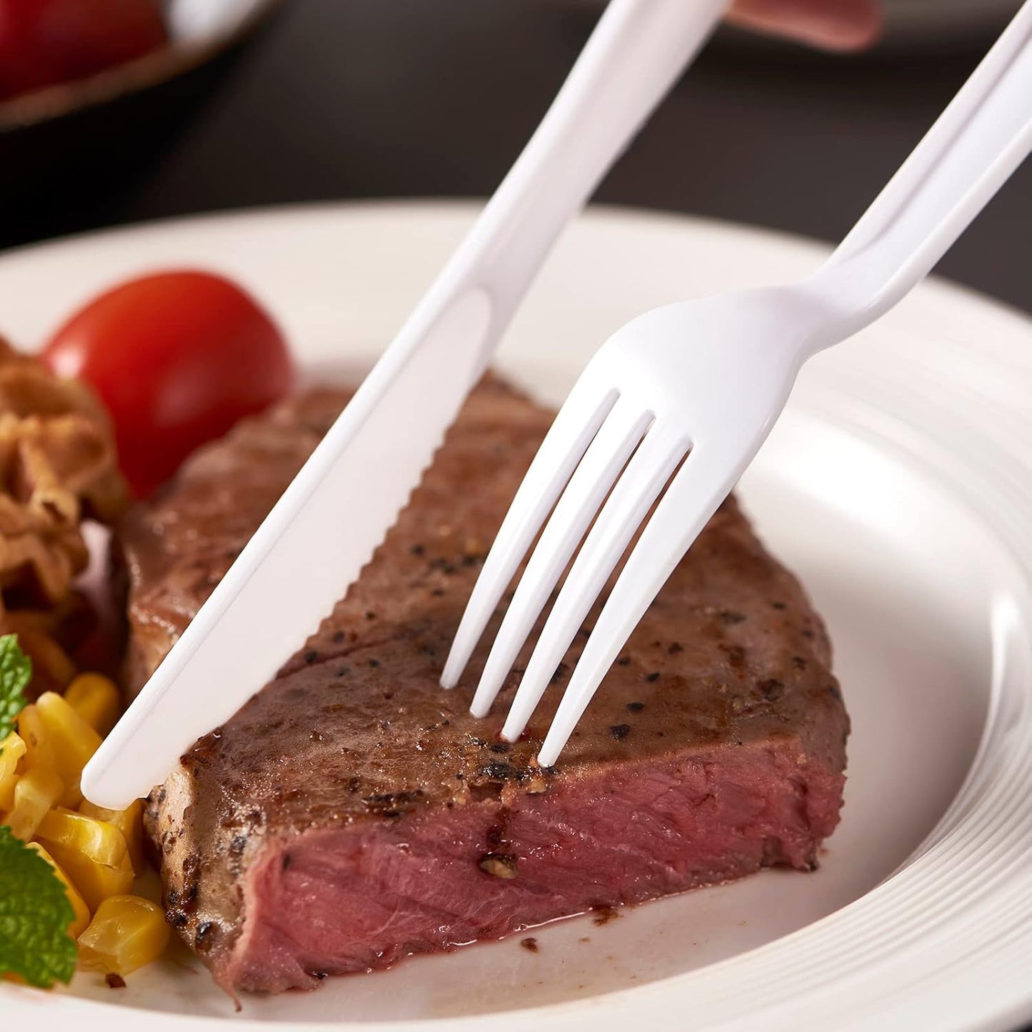 500 Count Heavy Duty White Plastic Forks Disposable Utensils Party Cutlery Heavyweight