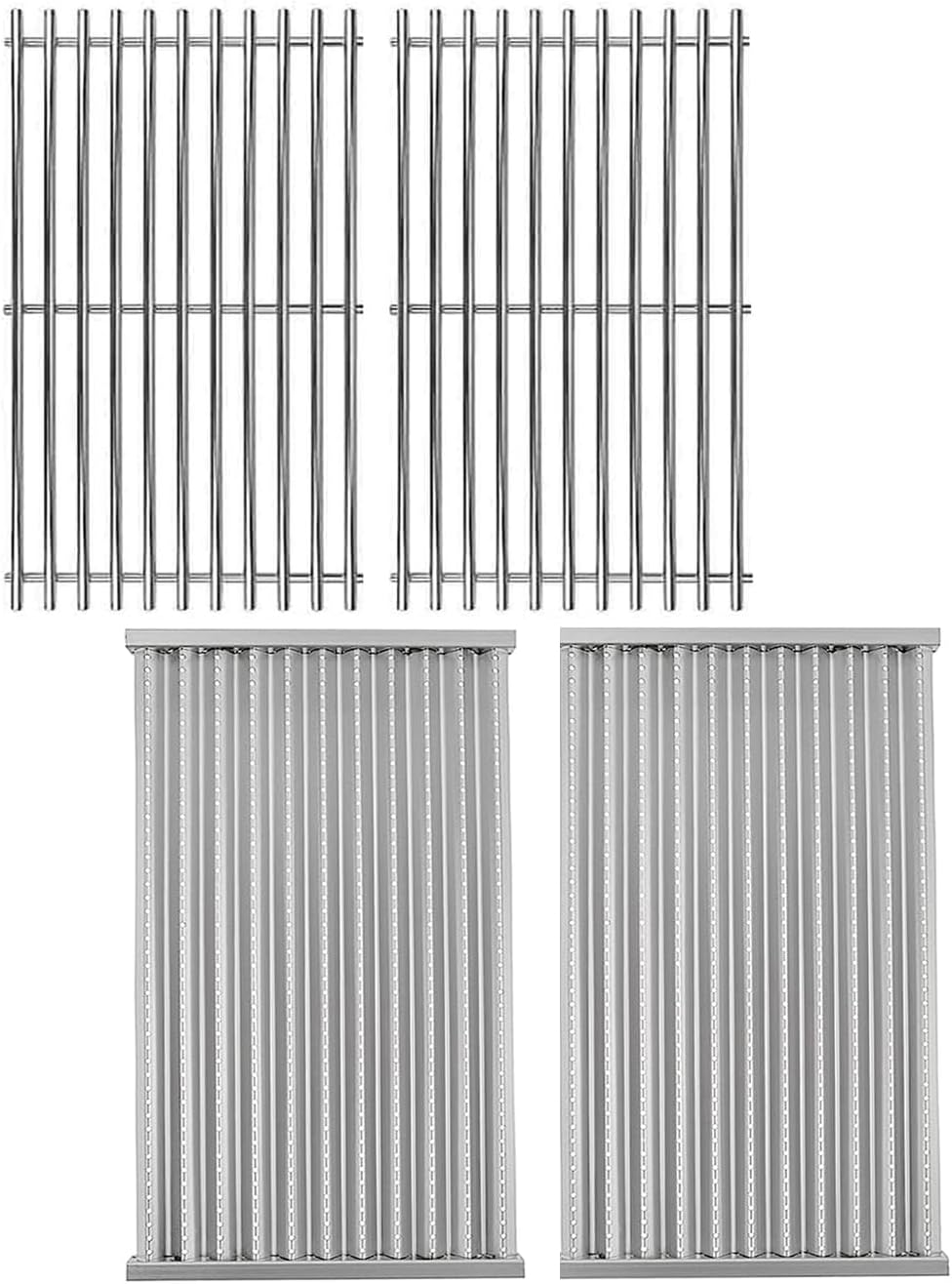 S4B316 (2-Pack) 17" Grill Cooking Grate and Emitter for Charbroil TRU-Infrared 463642316 463644220 463632320 463675016 463644220 G362-2100-W1, for Charbroil 463245518 4636750
