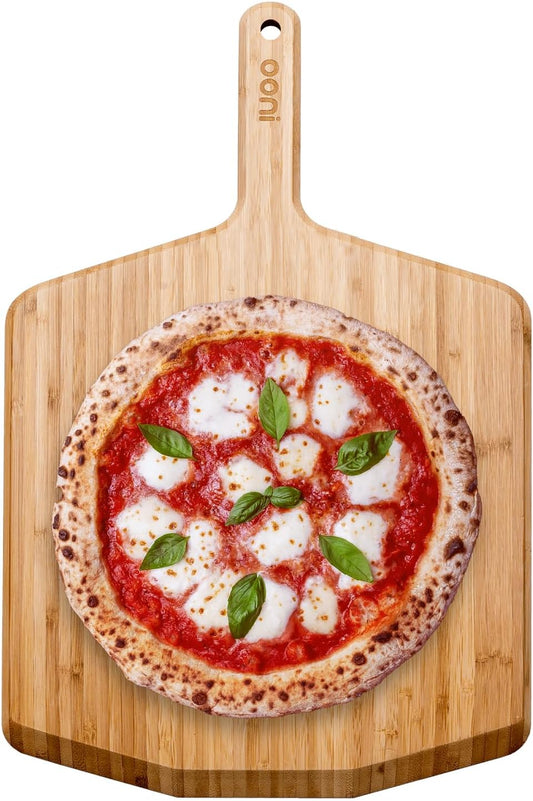 Ooni 14” Bamboo Pizza Peel – Wooden Pizza Peel 14 Inch, Pizza Spatula Paddle, Pizza Cutting Board, Wood Pizza Turning Peel, Pizza Oven Accessories, Pizza Tools, Pizza Peel Wood, Pizza Board