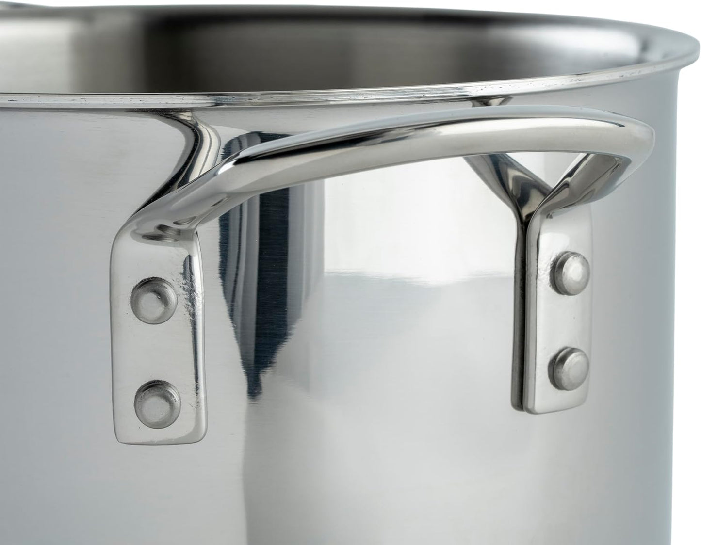 WINCO Tri-Ply Stock Pot, 6-quart-qt-6qt, Silver