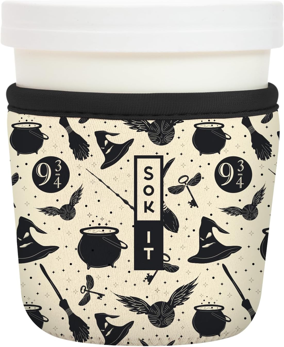 Sok It IceCreamSok Insulated Neoprene Cover (Wizard's Walk, Tapered Ice Cream Pints)