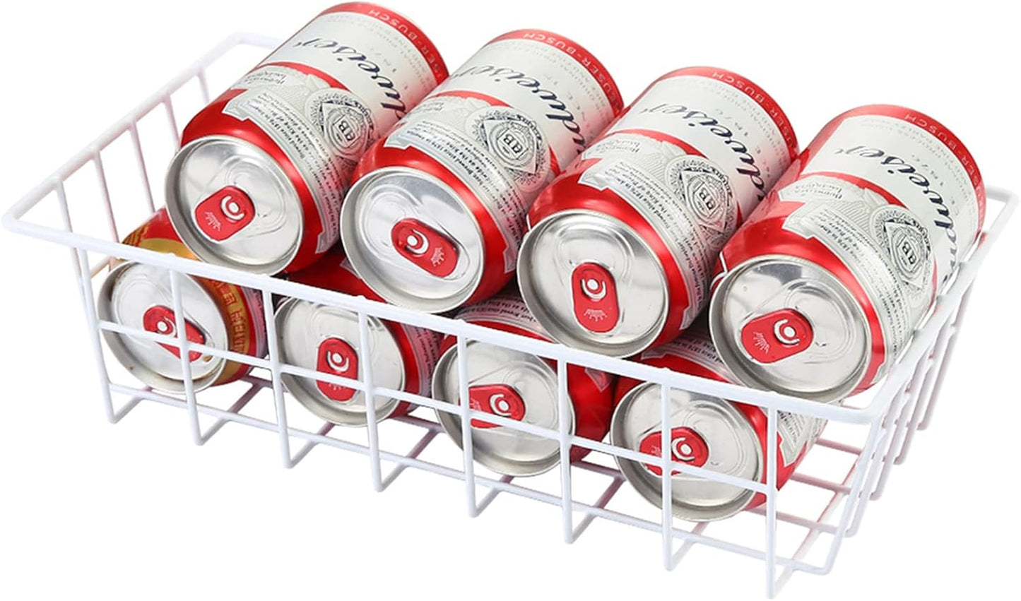 Orgneas Freezer Organizer Bins Metal Wire Storage Baskets for Upright Refrigerator Chest Freezer, Kitchen Pantry Storage and Organization for Fruit Vegetable Soda Cans Toys and Snacks, Set of 6