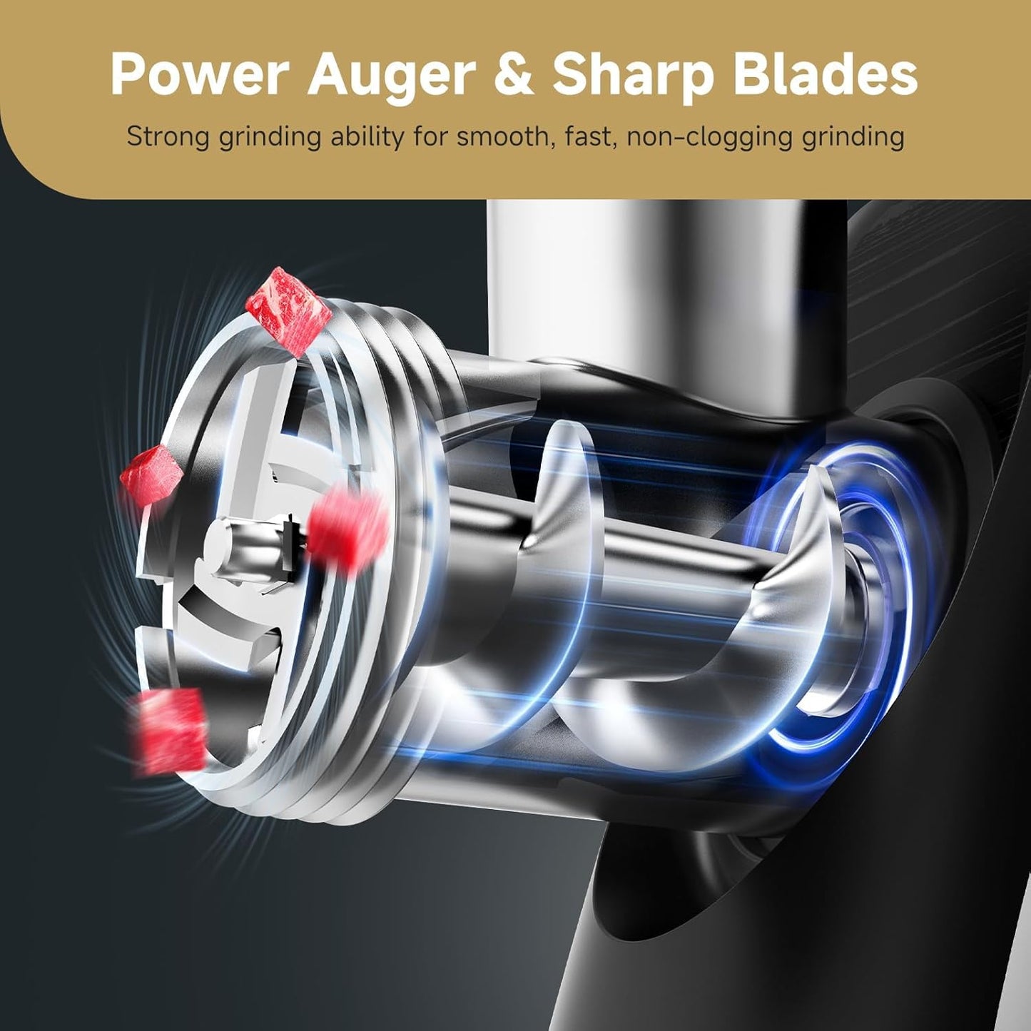 AAOBOSI Meat Grinder, 4-In-1 Meat Grinder Electric [2800W Max] with 3 Slice, Shred Blades,2 Blades,3 Plates,Sausage Stuffer,Kubbe Kit, for Home Kitchen Use, Stainless Steel