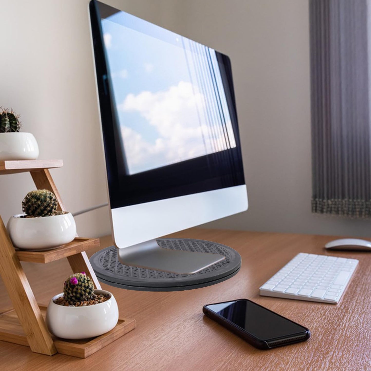 6 Pack 12 Inch Lazy Susan Turntable, Heavy Duty Lazy Susan Turntable Organizer, Premium 12 Inch Rotating Swivel Stand for Table Top, Kitchen, and More