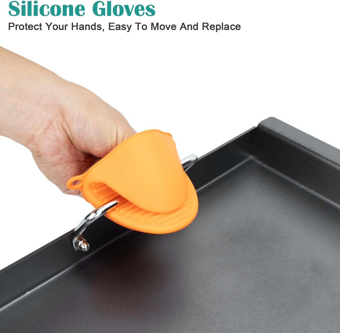 Full Size Griddle Inserts for Weber Summit 400 Gas Grills, Flat Top Griddle for Weber Summit E-420/E-450/E-470/S-470, Replacement Part for 67550 Grates