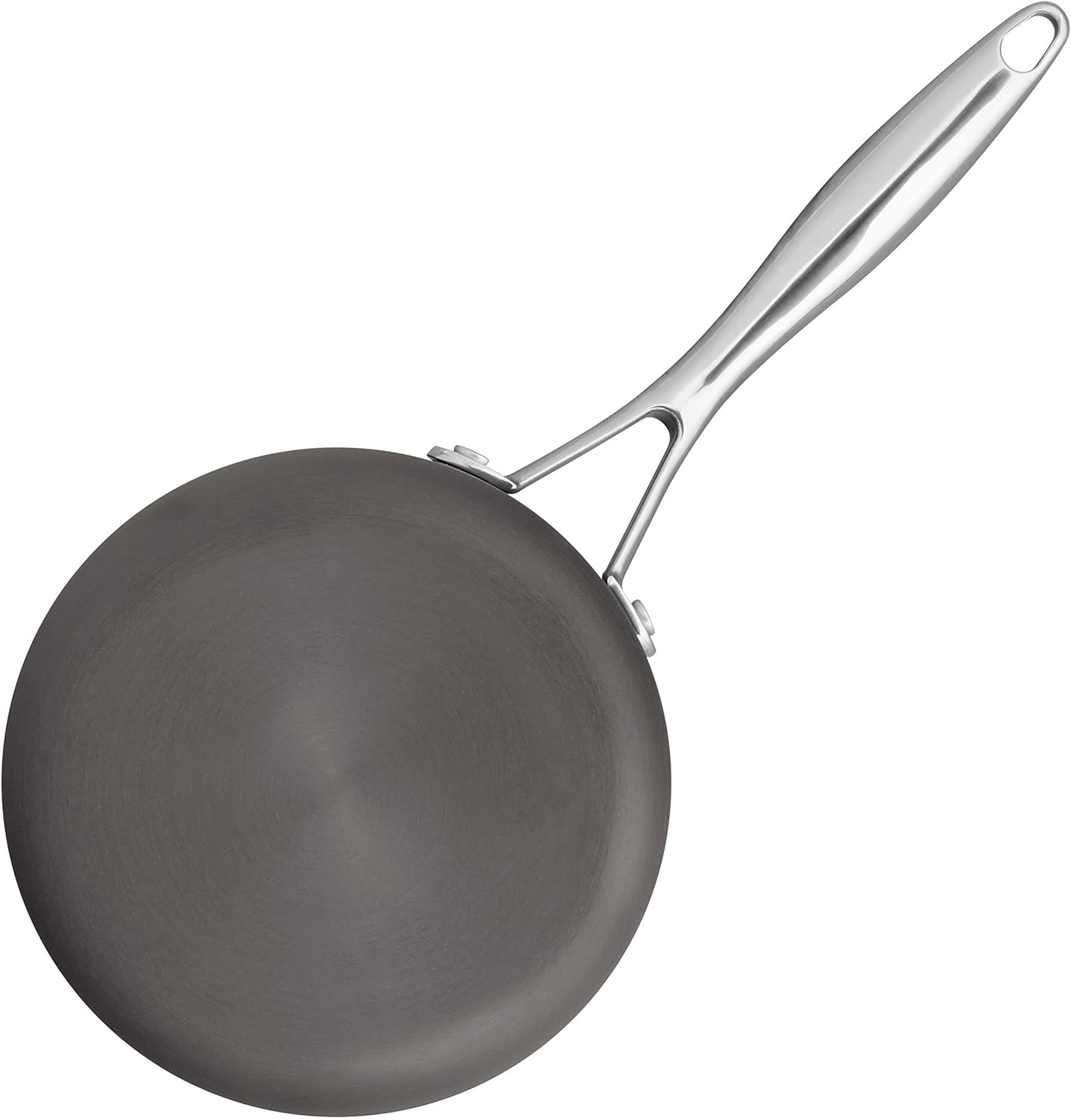 Amazon Basics Mini Sauce Pan With Lid, 1.9 Quarts, Hard-Anodized Non-Stick Aluminum, Gray (Previously Stone & Beam brand), pack of 1