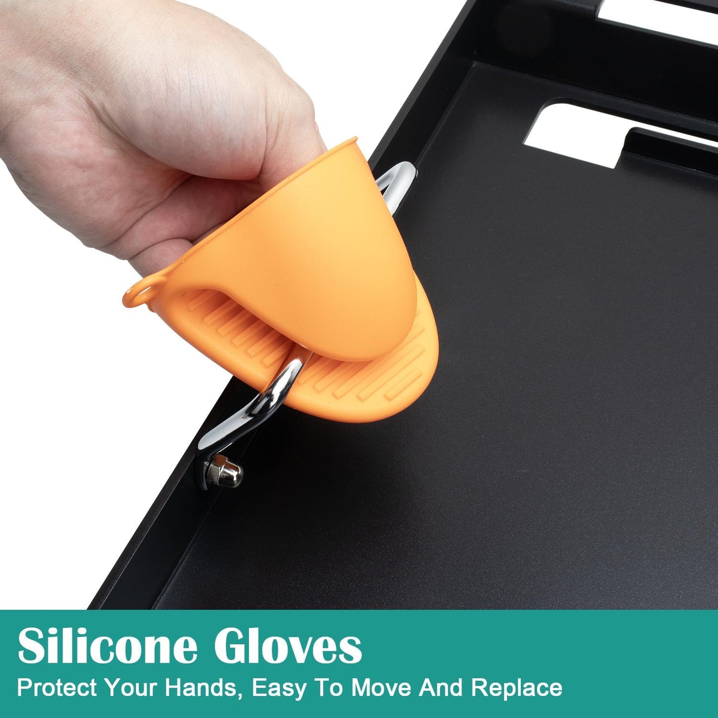 Cooking Griddle Inserts and Grate for Weber Genesis II 400 Series, Flat Top Grill Griddle for Weber GS4 Genesis II E-410 S-410 E-435 S-435 E/S-440, Replace for 6789 Full Size Griddle, 66097