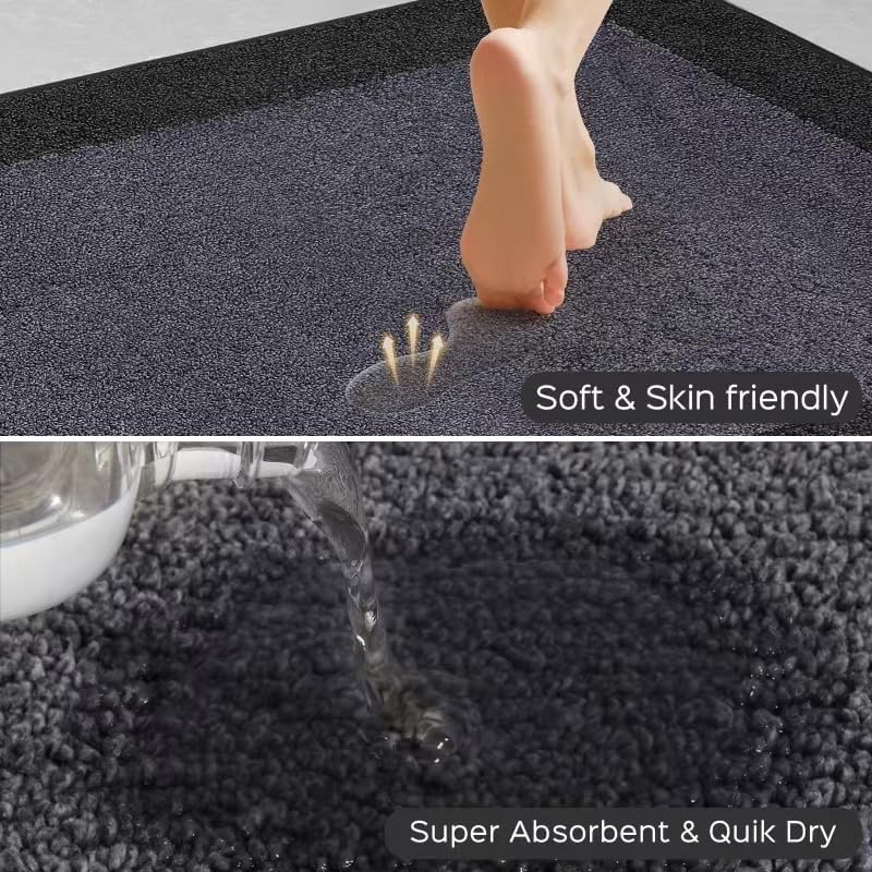 Machine Washable Kitchen Rug 24" x 70", Non Slip Kitchen Mat for Floor, Absorbent Entrance Runner Rug for Bedroom, Hallway, Bathroom, Door (Roll Packing)