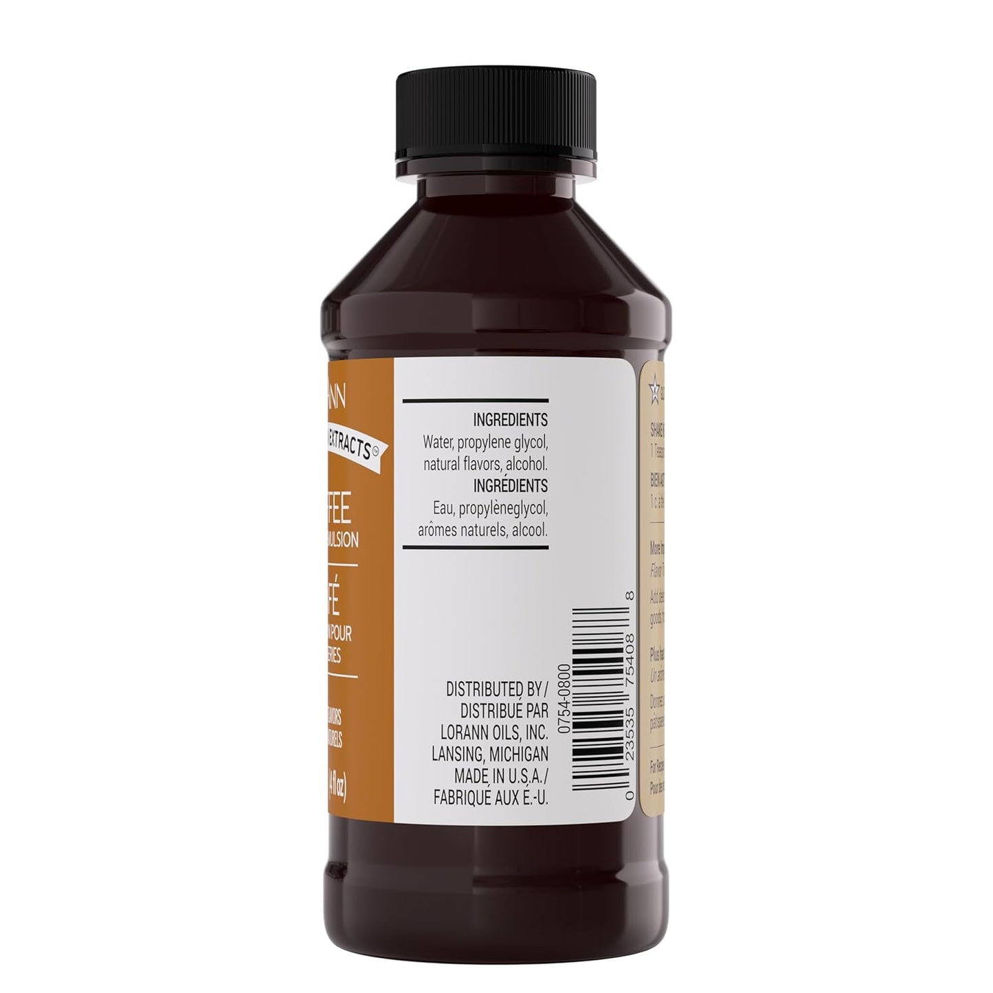 LorAnn Oils Coffee Bakery Emulsion: True Essence, Ideal for Boosting Fruit Tones in Cakes, Cookies & Desserts, Gluten-Free, Keto-Friendly, Extract Substitute Essential for Your Kitchen, 4 Oz