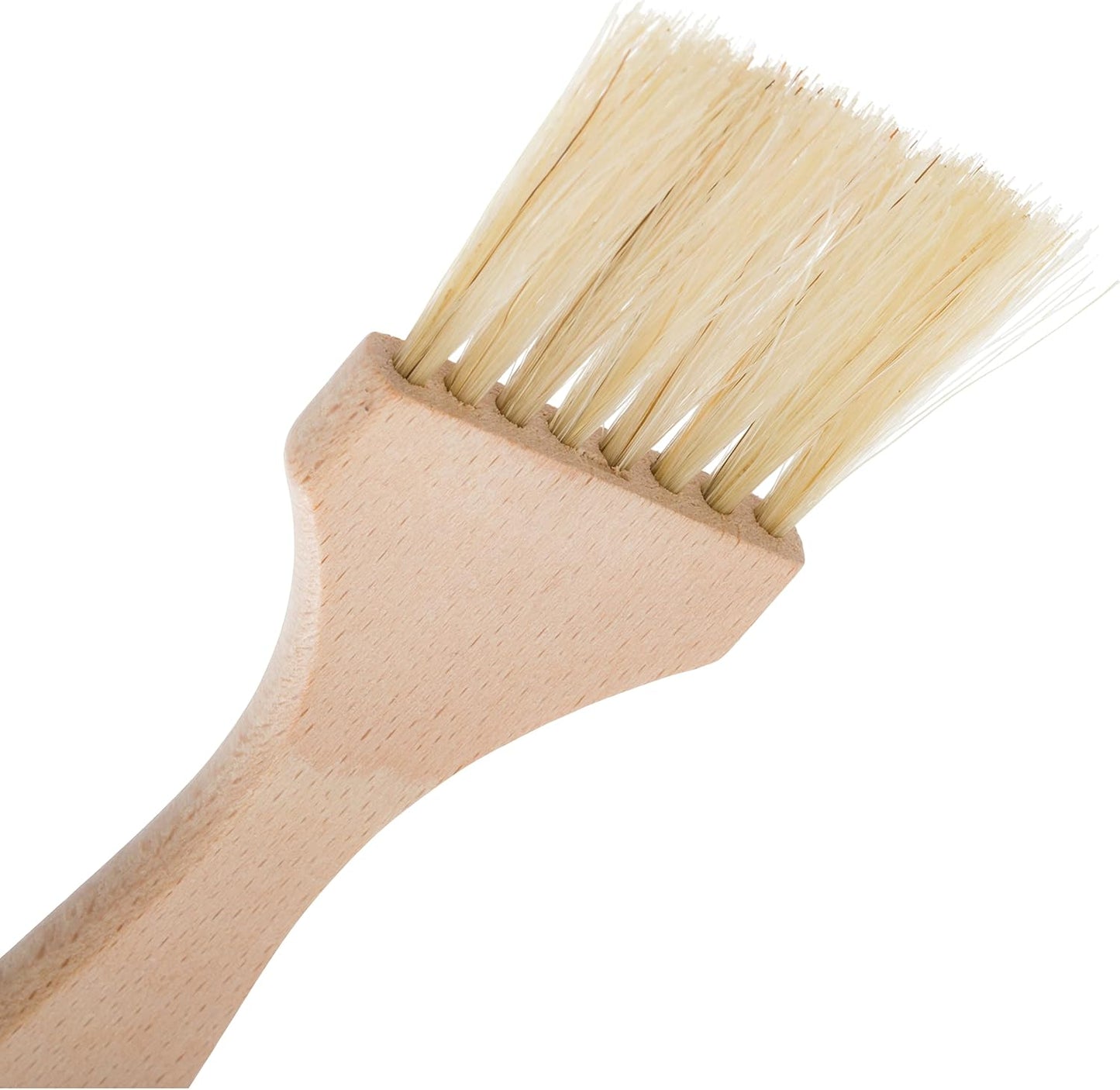 Redecker Natural Horsehair Flat Pastry Brush with Untreated Beechwood Handle, Ideal for Basting, Glazing and Applying Eggwash, 6 Inches, Made in Germany