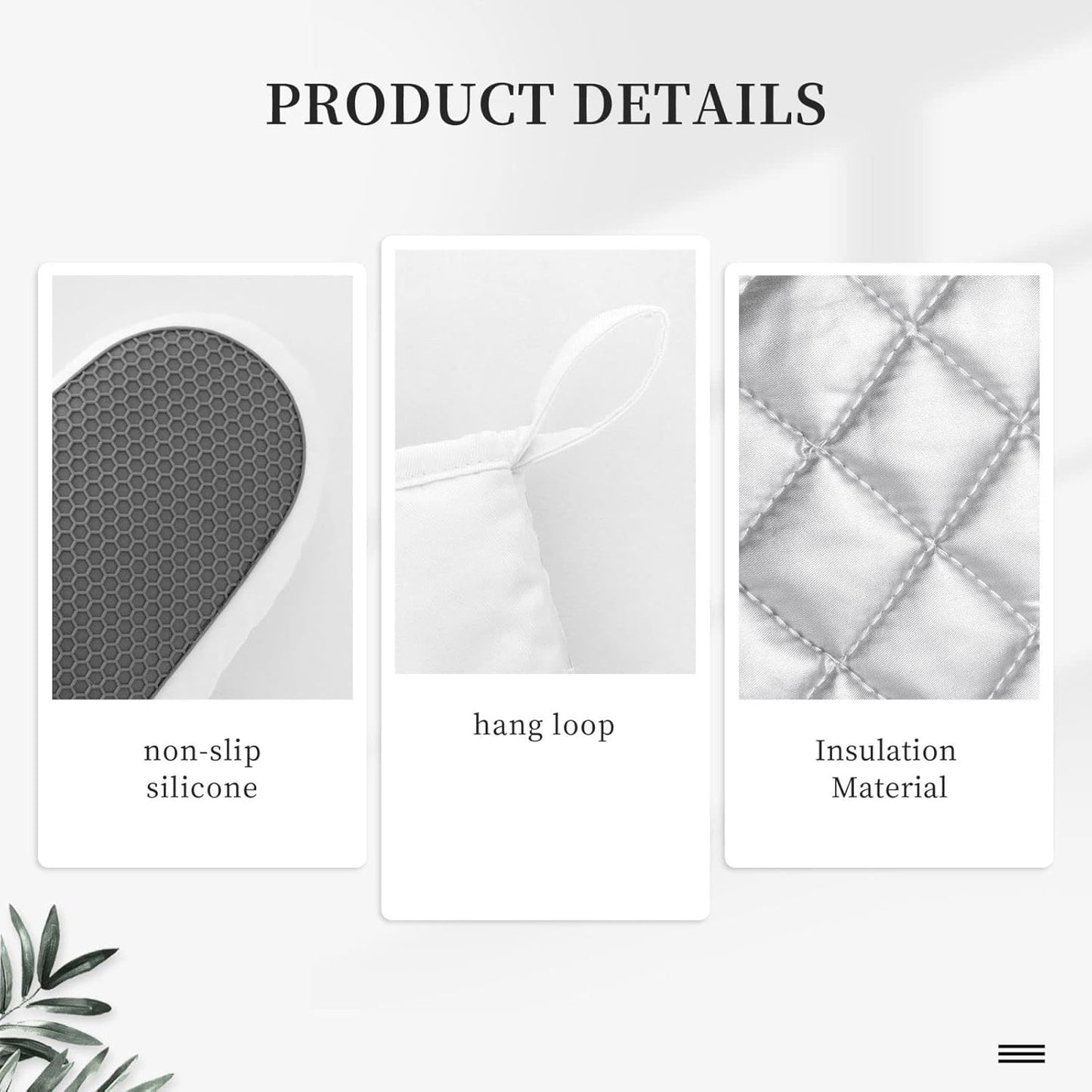 Rooster Print Oven Mitts and Pot Holders Sets Silicone Rooster Kitchen Mitts Potholders Heat Resistant 4Pcs Oven Gloves Hot Pads for Kitchen Baking Cooking BBQ Grilling