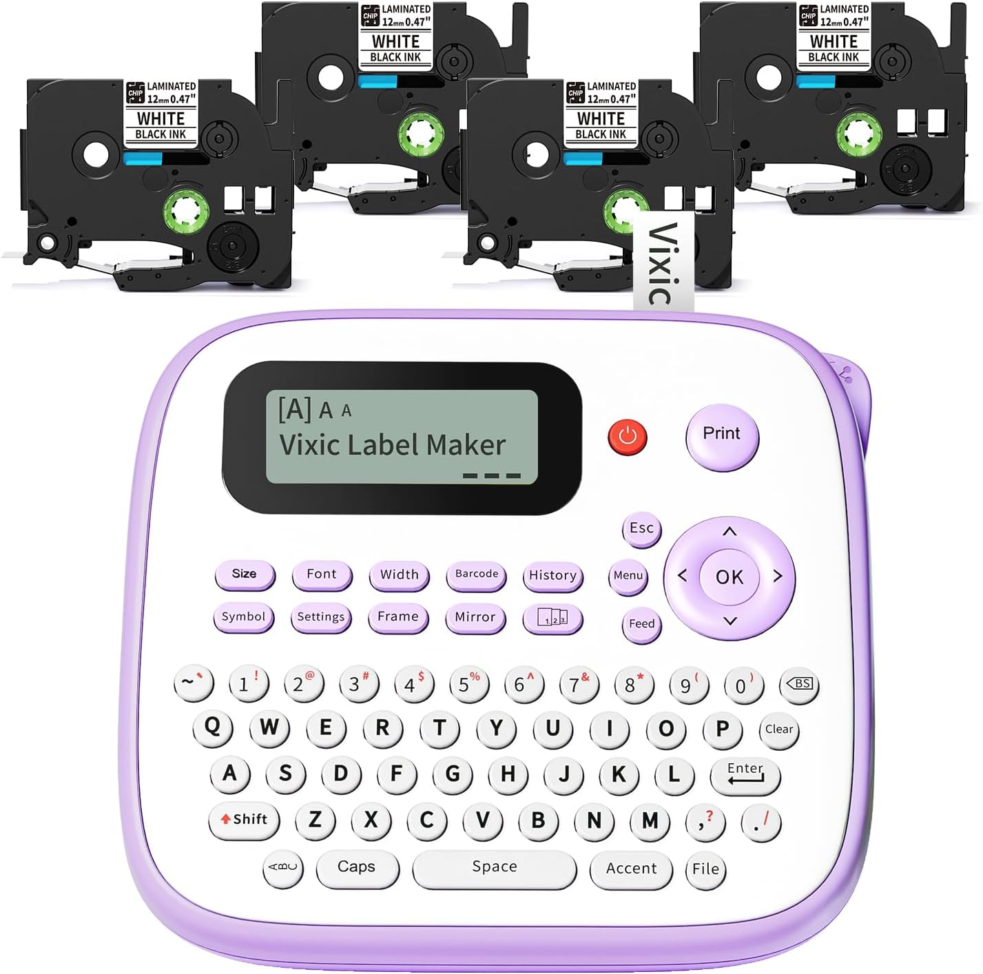 Label Maker Machine with Tapes, D210S Portable Label Maker, Label Machine with USB-C to Stay Powered, Labeler Features Chain Print to Reduce Label Wastes for Home Kids Items Office Organization