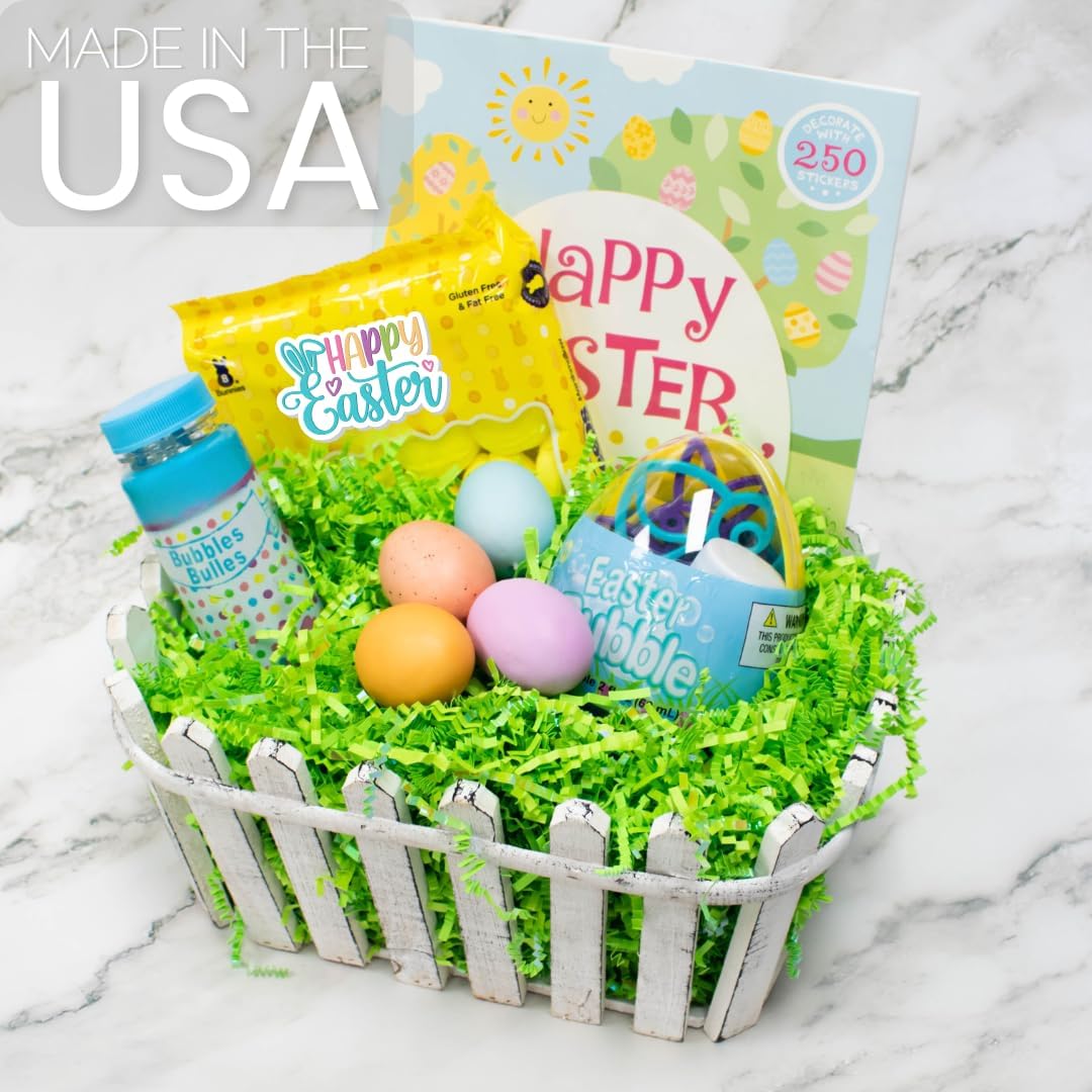 MagicWater Crinkle Cut Paper for Gift Baskets - 2LB - Lime Green - Perfect for Shredded Paper Filler, Basket Filler, Gift Boxes, Bridesmaid Gifts, Halloween Stuffers & More – Ideal for All Occasions