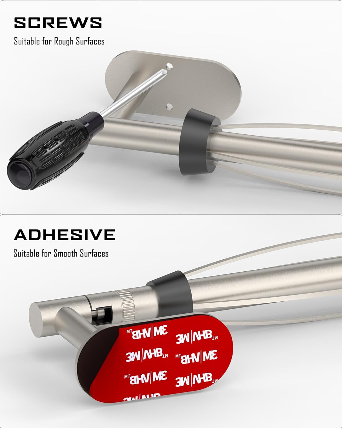 Paper Towel Holder Under Cabinet, Single Hand Operable Roll Holder with Damping Effect,No Drilling or Wall Mounted SUS304 Stainless Steel for Kitchen Bathroom (Sliver)