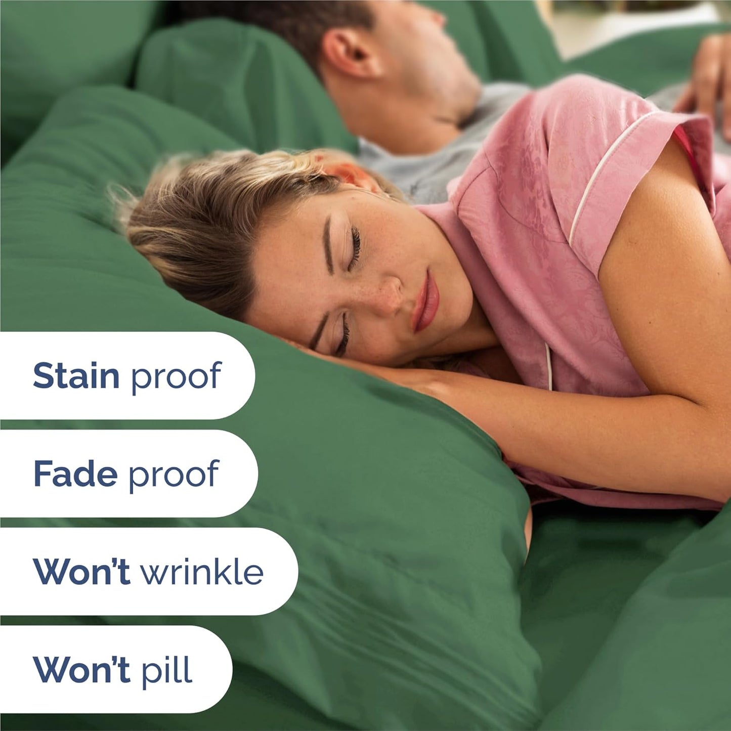 Split King Size 5 Piece Sheet Set - Comfy Breathable & Cooling Bed Sheets Set - Hotel Luxury Bedding for Women, Men, Kids, Teens, Boys & Girls - Deep Pockets, Soft, Wrinkle Free - Oeko-Tex - Emerald