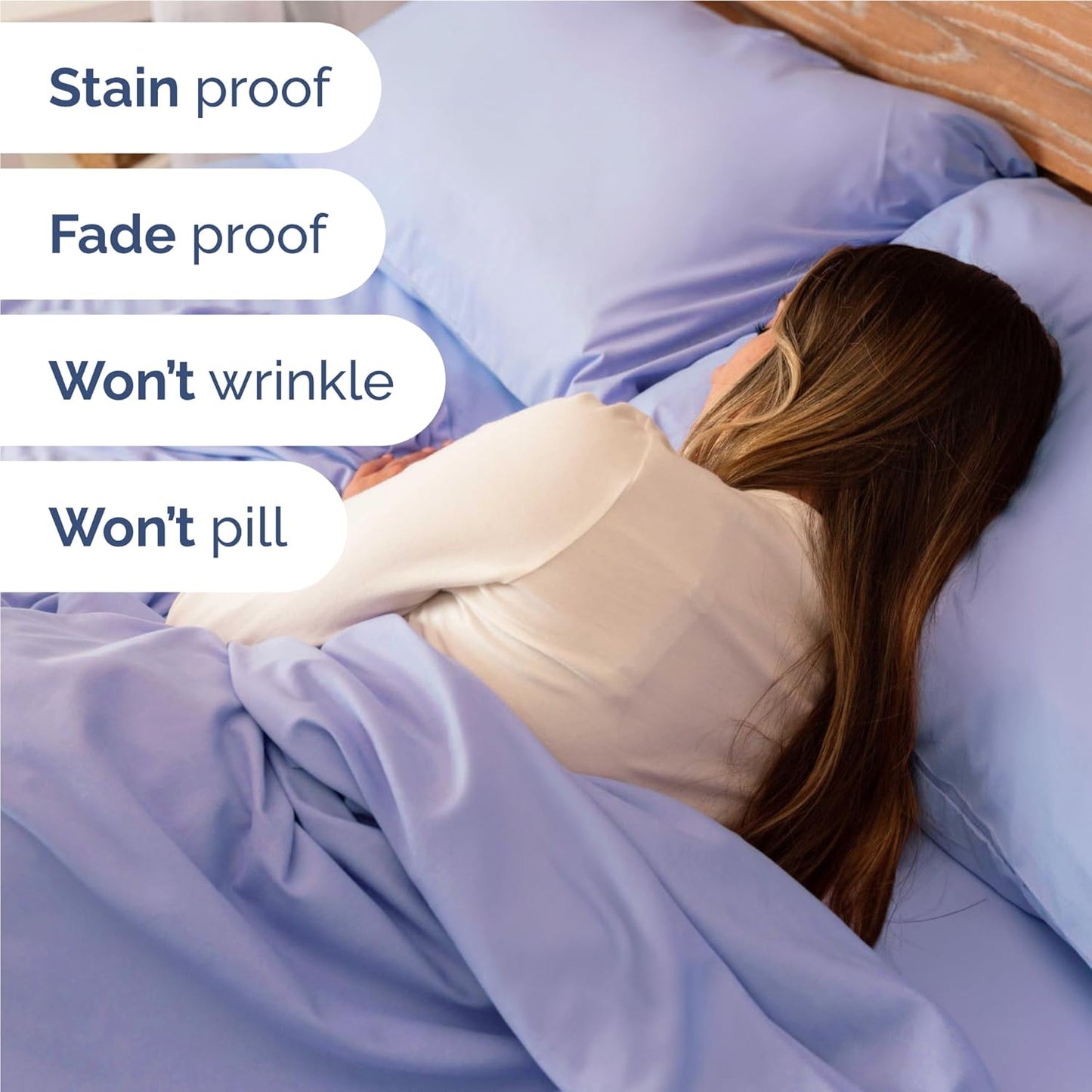 Full Size 4 Piece Sheet Set - Comfy Breathable & Cooling Bed Sheets Set - Hotel Luxury Bedding for Women, Men, Kids, Teens, Boys & Girls - Deep Pockets, Ultra-Soft, Wrinkle Free - Oeko-Tex - Lavender