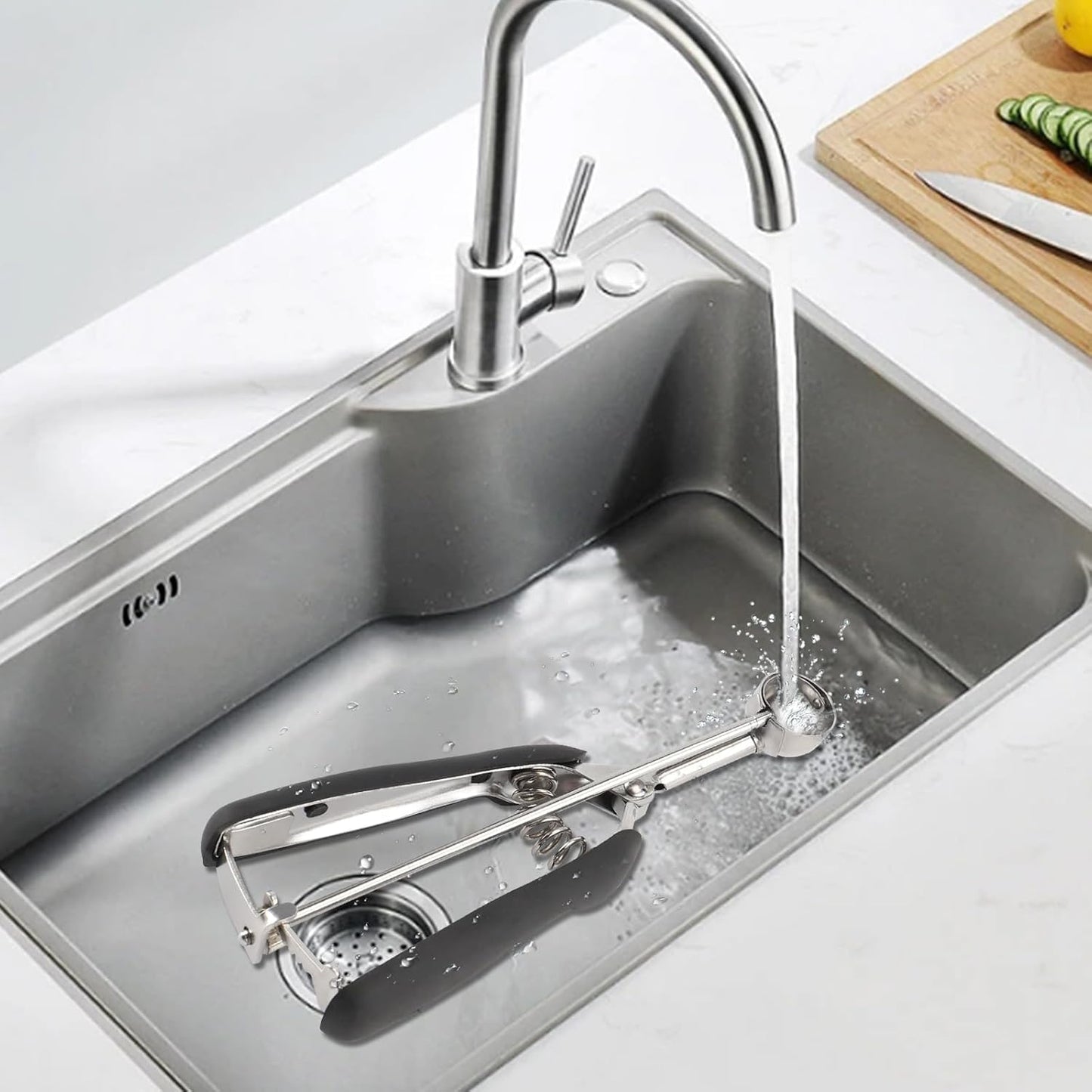 Small Cookie Scoop Set - 3 PCS Include 1 tsp / 2 tsp / 3tsp Cookie Dough Scoops, Cookies Scoops for Baking, Made of 18/8 Stainless Steel, Good Soft Grips, Quick Trigger Release