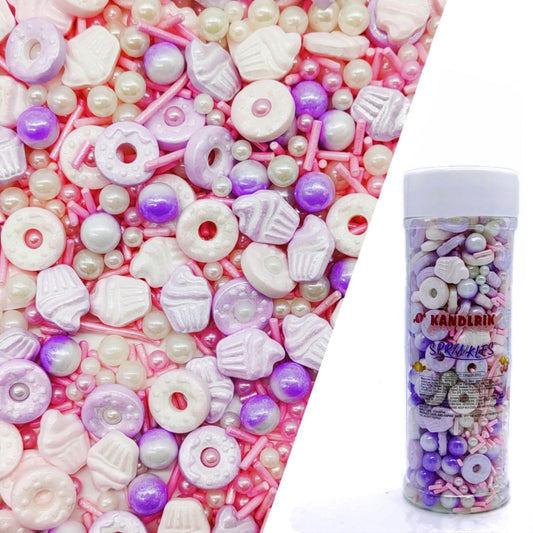 Doughnut Sprinkles Candy Mix Size Edible Pearls Cake Decorations Cupcake Toppers Cookie Decorating Perfect for Wedding Party Valentine Halloween Christmas Supplies 4.58OZ
