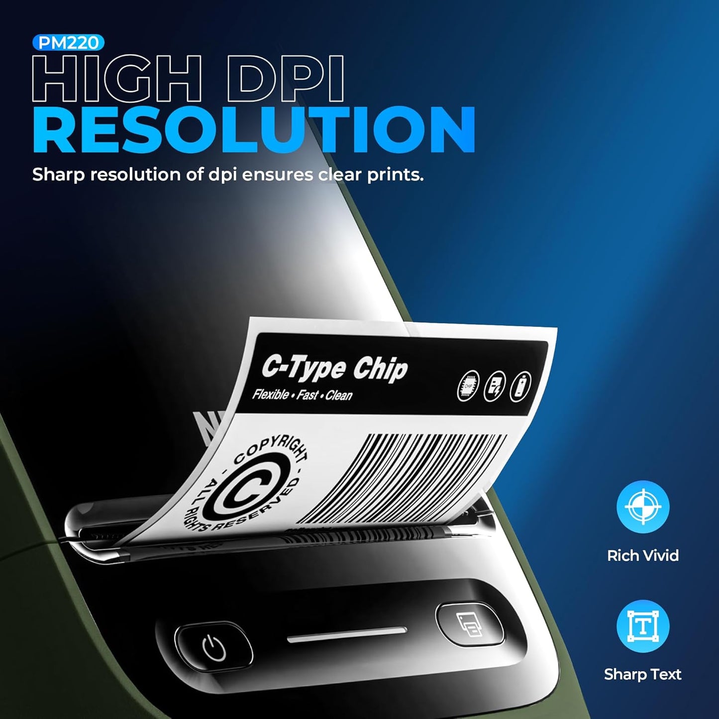 Nelko Label Maker Machine with Tape, PM220 Bluetooth Label Printer, 2 Inch Portable Thermal Printer for Small Business, Address, Logo, Clothing, Sticker Maker for Phones & PC, Deep Green