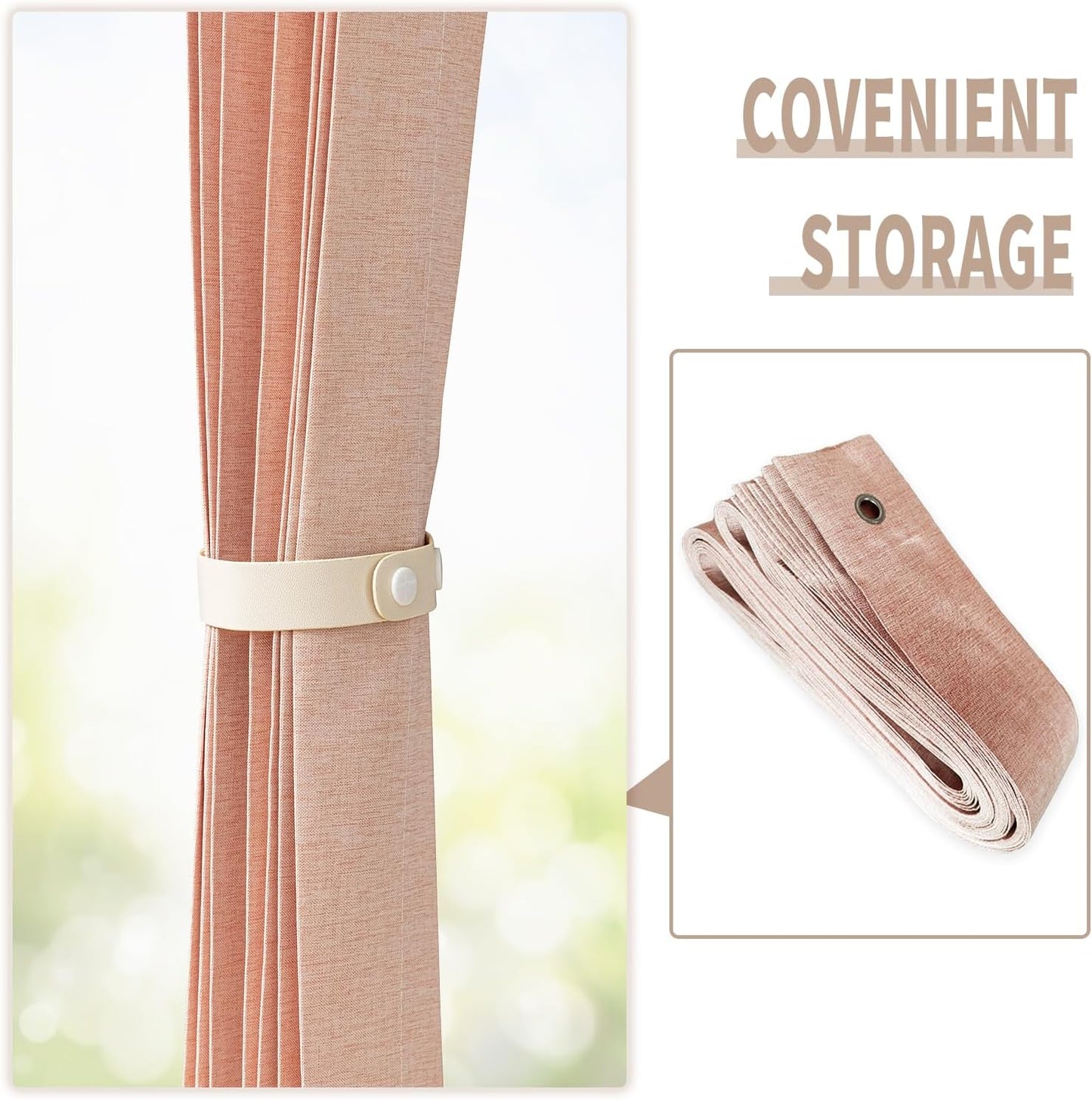 Vatge Accordion Style Doors Curtain - Pink Closet Curtains for Open Closet, 80 Inch Long Room Separation Curtains for Girls' Bedroom Door, and Open Closet Cover, 1 Panel with Tieback, W52 x L78, Pink