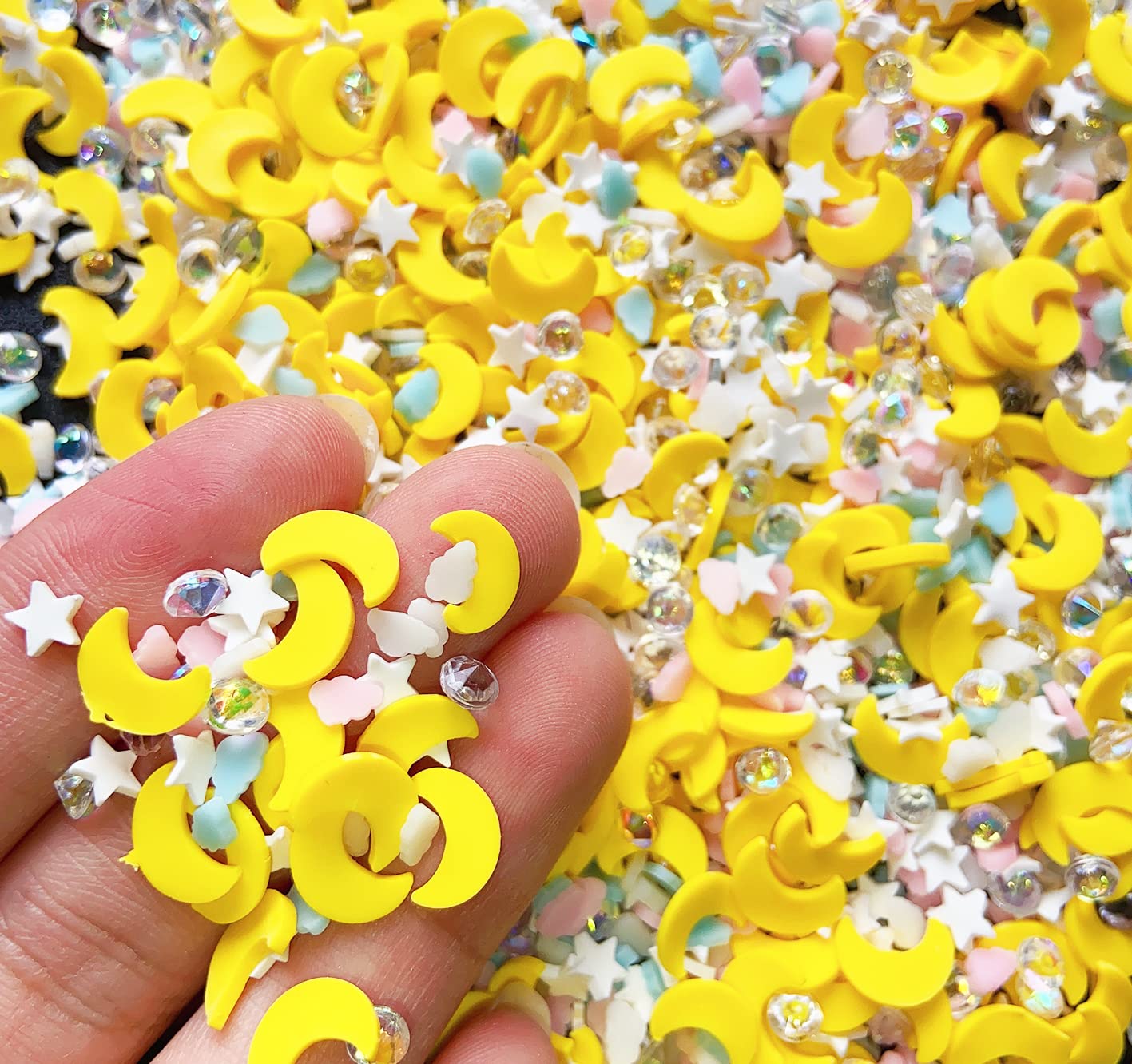 EHOPE 120G Fake Sprinkles Resin Sprinkles Fake Candy Sprinkles Clay Sprinkles Polymer Sprinkles Polymer Clay Slices for Nail Art DIY Crafts Cake Phone Case（Clay Slices+Sugar+Zuan+12C-120G