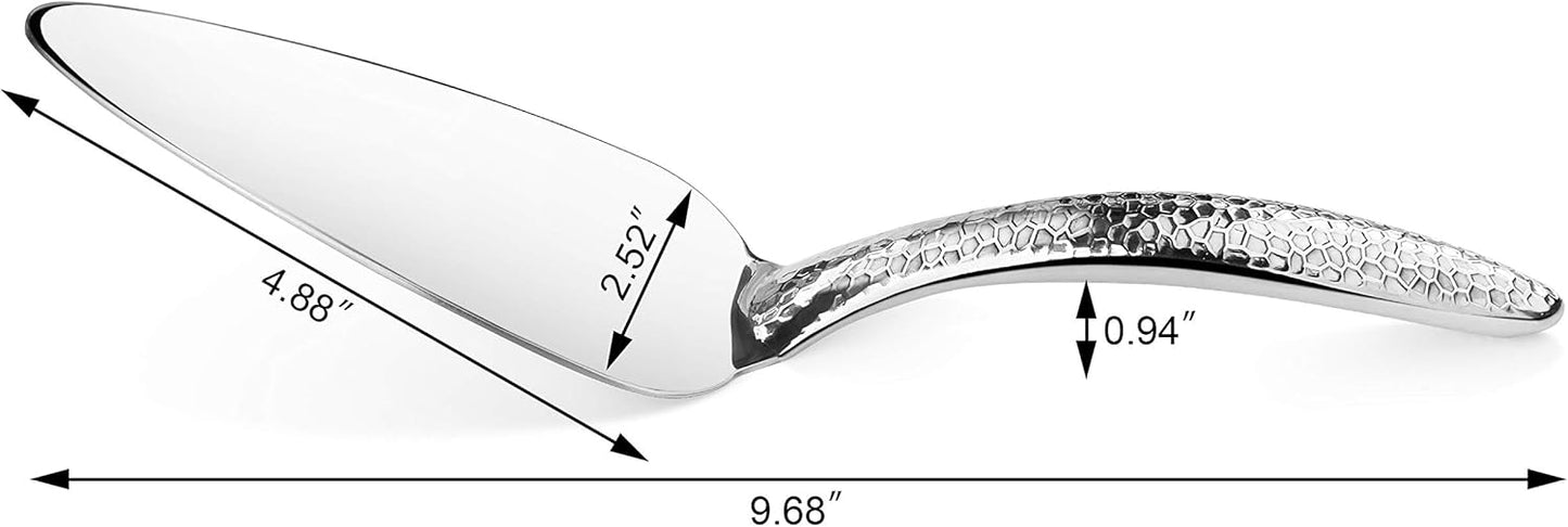 New Star Foodservice Mars Collection, Stainless Steel, 18/8 Hammered Hollow Handle Cake Server, 9.68-Inch