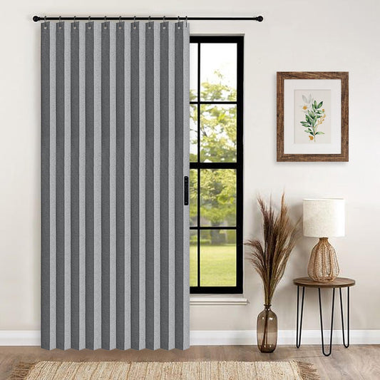 Vatge Door Way Privacy Curtain - Closet Curtain for Open Closet, Laundry Room Drapes for Doorway and Hanging Privacy Curtains Wall for Room Separation, 1 Panel with Tieback, W52 x L78, Grey