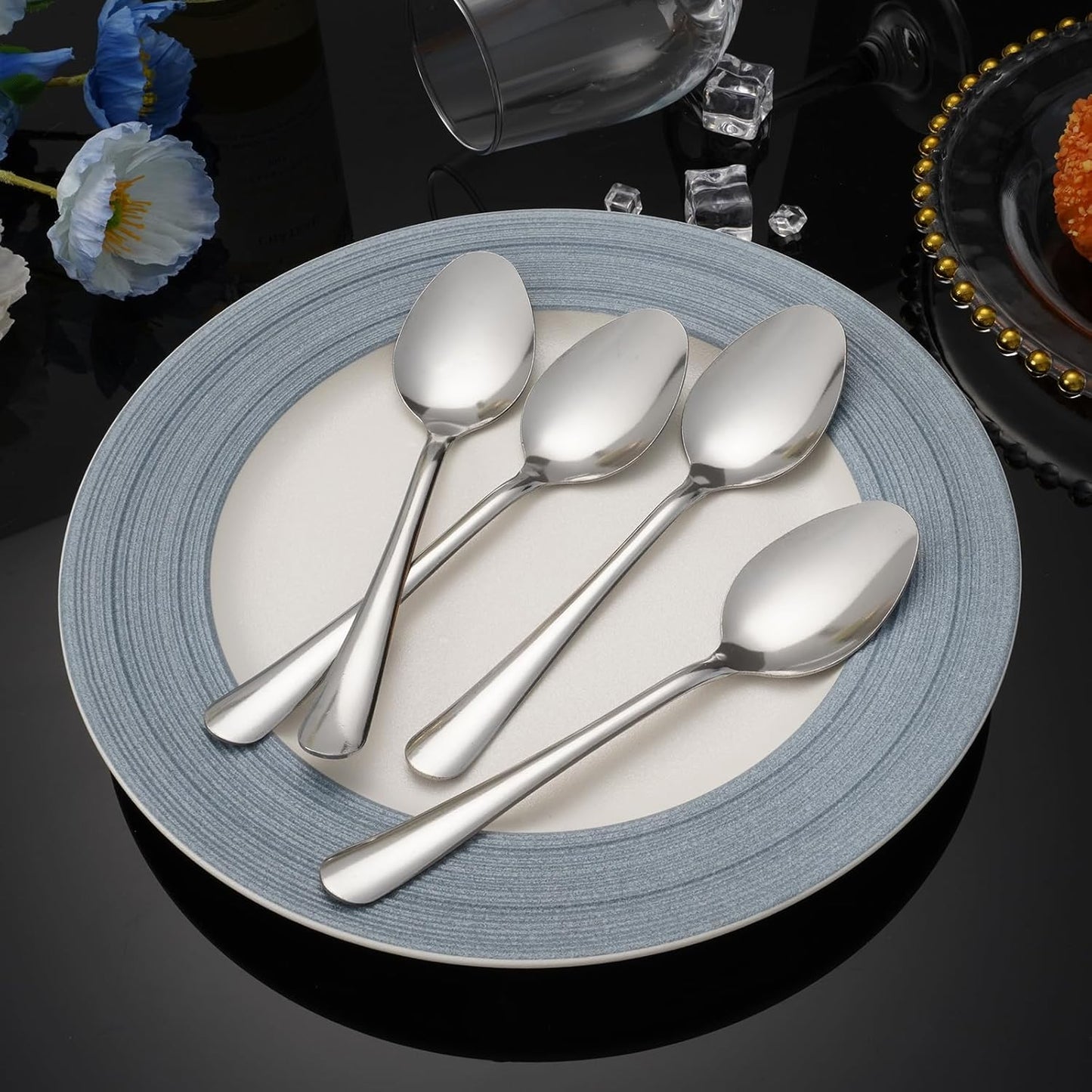 60 PCS Teaspoons Set - Windsor Stainless Steel Tea Spoons 5.9 Inch with Dishwasher Safe Small Spoons,Metal Dessert Spoon,Dinner Spoon Silverware for Home,Kitchen or Restaurant