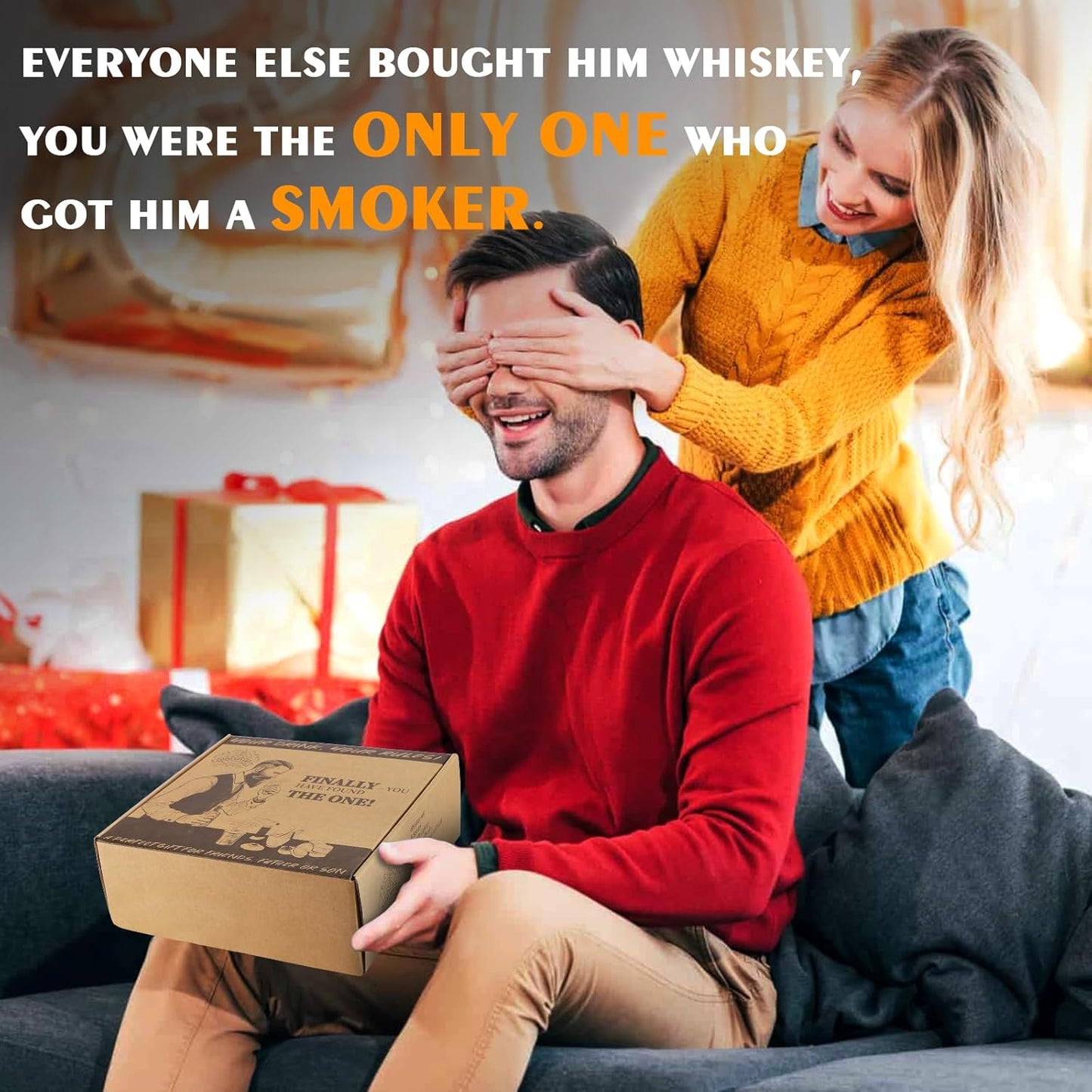 Whiskey Cocktail Smoker Kit with Torch, 6 Flavors Wood Chips, 2 Whiskey Glasses, 2 Ice Ball Molds, Bourbon Old Fashioned Drink Smoker Kit, Gifts for Men, Dad, Husband, Boyfriend(No Butane)