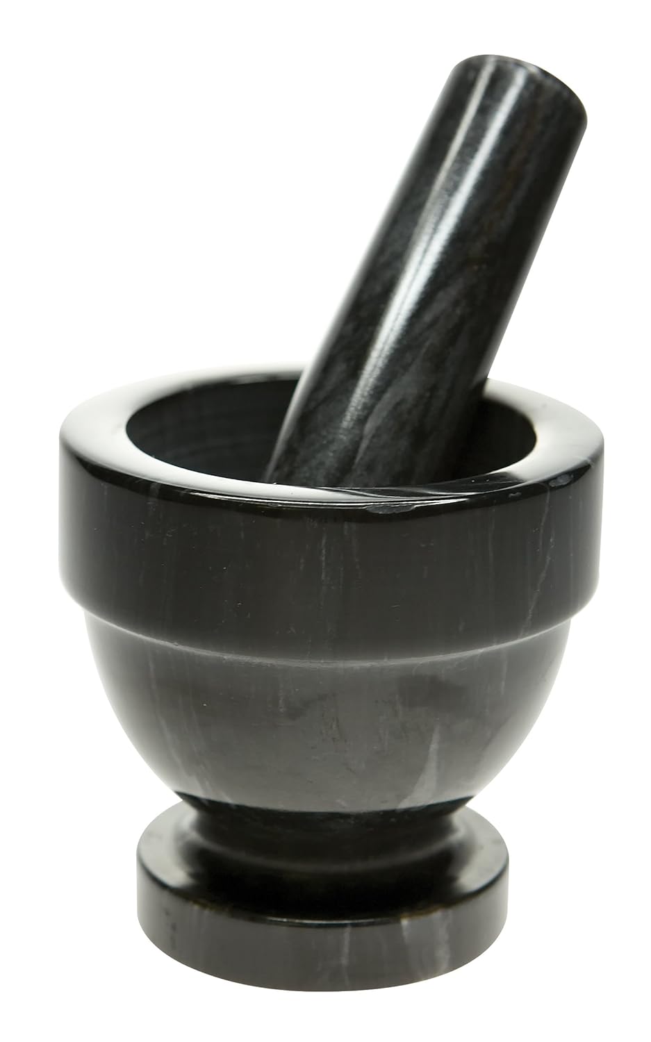 Fox Run Marble Mortar and Pestle Set, Black, 4.5"