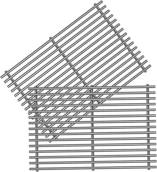 9MM 17.5" Stainless Steel Grill Grates for Weber Spirit E-310 E315 E320 E330 S310 S315 S330 GS4 Spirit 2 Grill Replacement Parts for Weber 7638, 7639 Spirit 300 Spirit II 300 Series Grills
