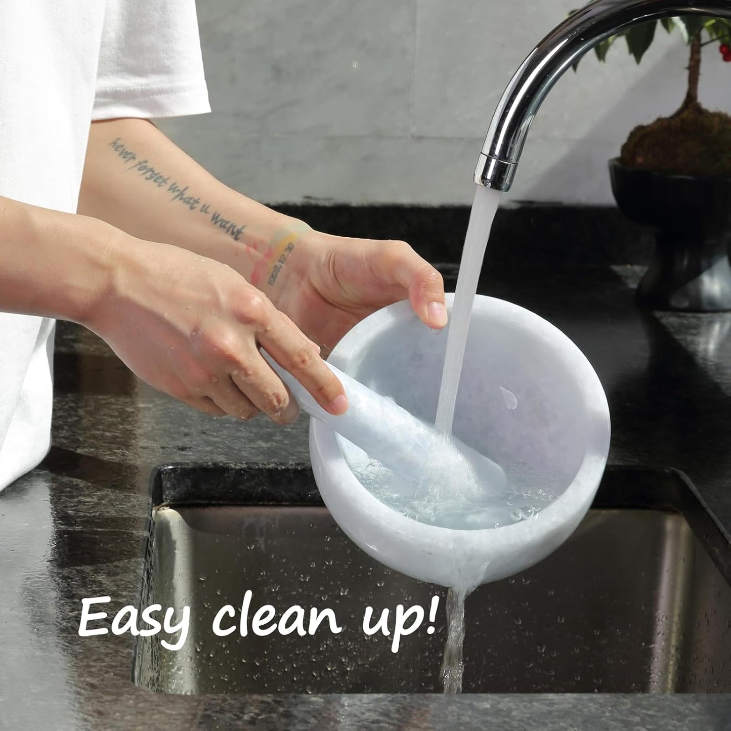 Koville Luxury Marble Mortar and Pestle Set, 7" -4 Cups Big Grinder Bowl for Guacamole, Salsa, Pill Crusher, Spice, Herb, Garlic, Nut, Heavy Duty Grinder for Kitchen(Namib Sky)