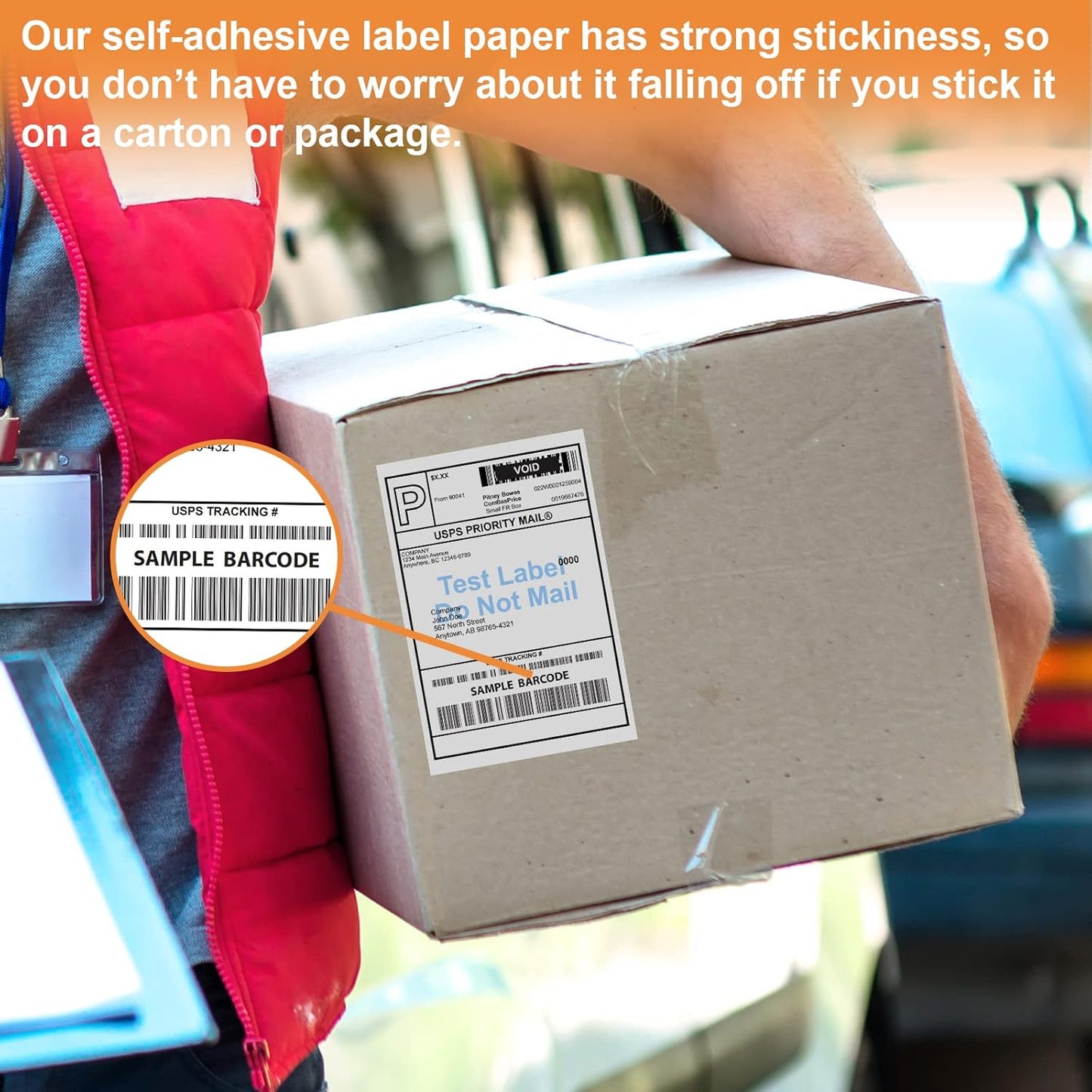 FungLam 4"x6"Thermal Shipping Labels, 2 Pack of 1000 Fanfold Labels, Adhesive Shipping Labels for Zebra,Munbyn,Polono and Rollo Direct Thermal Printer