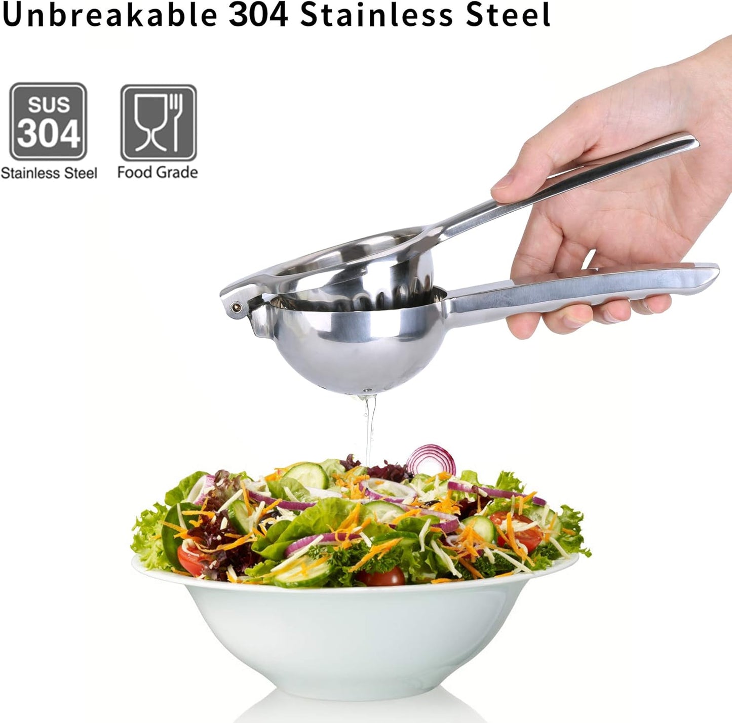 Lemon Squeezer Large Lemon Juicer Hand Citrus with Premium Quality Solid Metal Stainless Steel Lemon Squeezers Manual Citrus Press