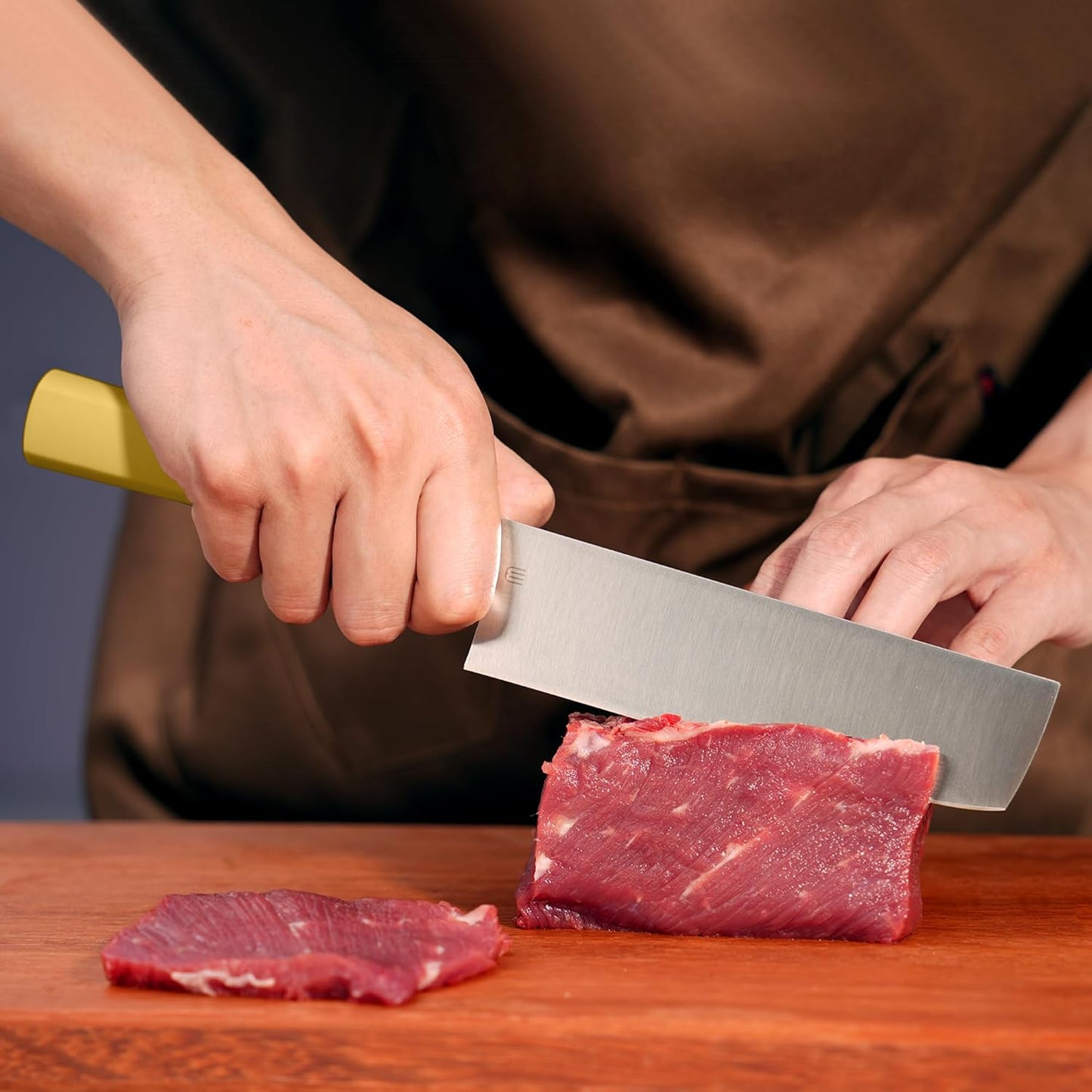 6 Inch Nakiri Knife, Hand Forged AR-RPM9 Steel Blade & Ergonomic Handle, All Purpose Kitchen Cleaver Knife for Meat Vegetable Fruits, Gift for Home Chefs