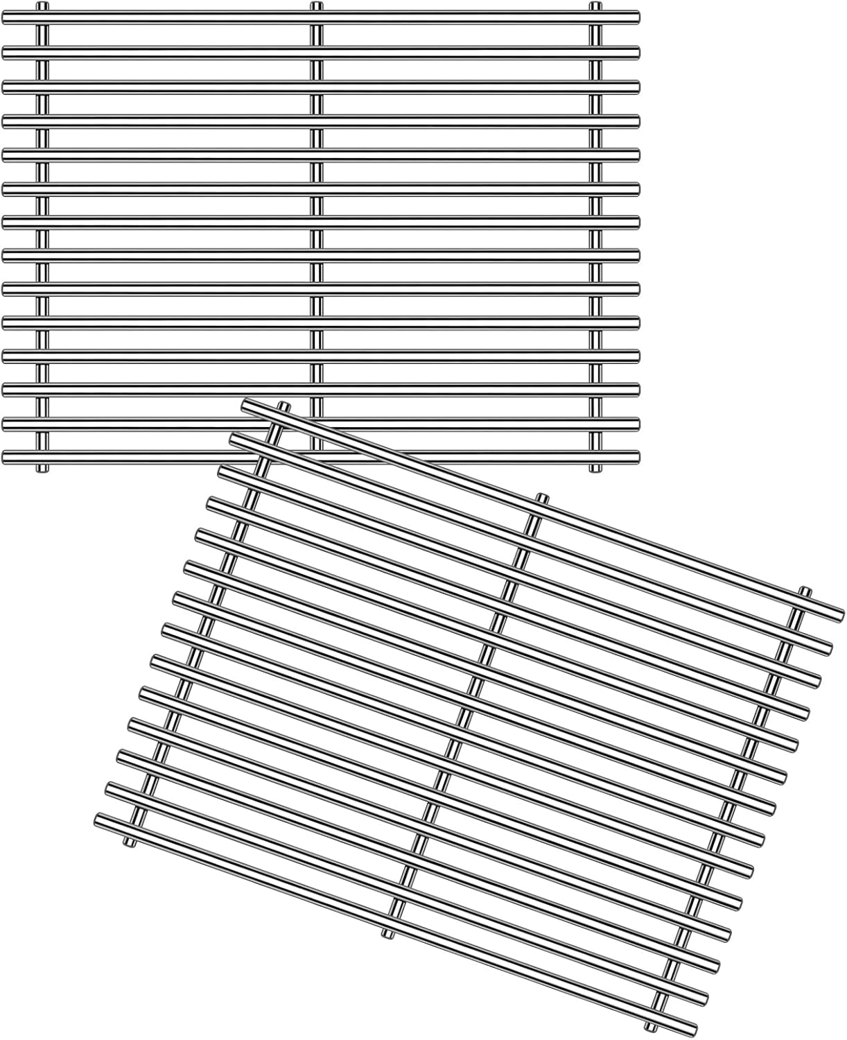 Htanch15inch 7522 Stainless Steel 9mm Cooking Grid Grates for Weber 7523 Genesis Silver A, Spirit E-200,Spirit 500,Spirit 210 (2007-2012) Gas Grills
