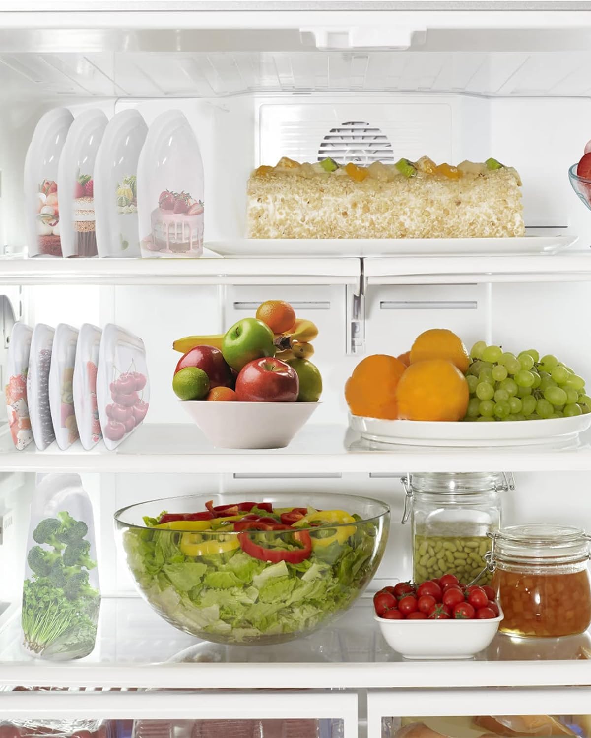 Reusable Silicone Storage Bags, 4Pack Snack Sandwich Half Gallon Bags, Endurables Seal-Top Silicone Bags for Food Storage, Freezer, Microwave, Oven, Dishwasher Safe, Heavy Duty