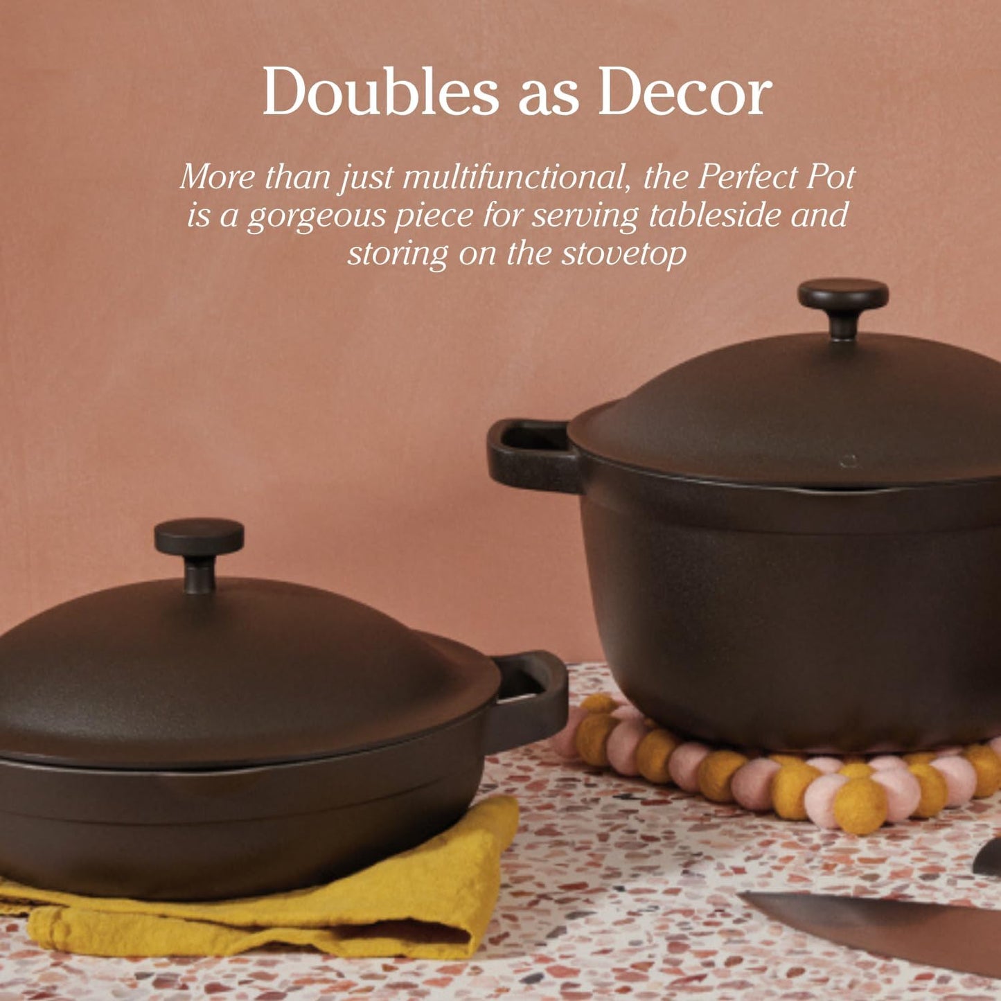 Our Place Perfect Pot - Mini 2.5 Qt Nonstick Ceramic Sauce Pan with Lid | Versatile Cookware for Stovetop and Oven | Steam, Bake, Braise, Roast | PTFE and PFOA-Free | Toxin-Free, Easy to Clean | Steam