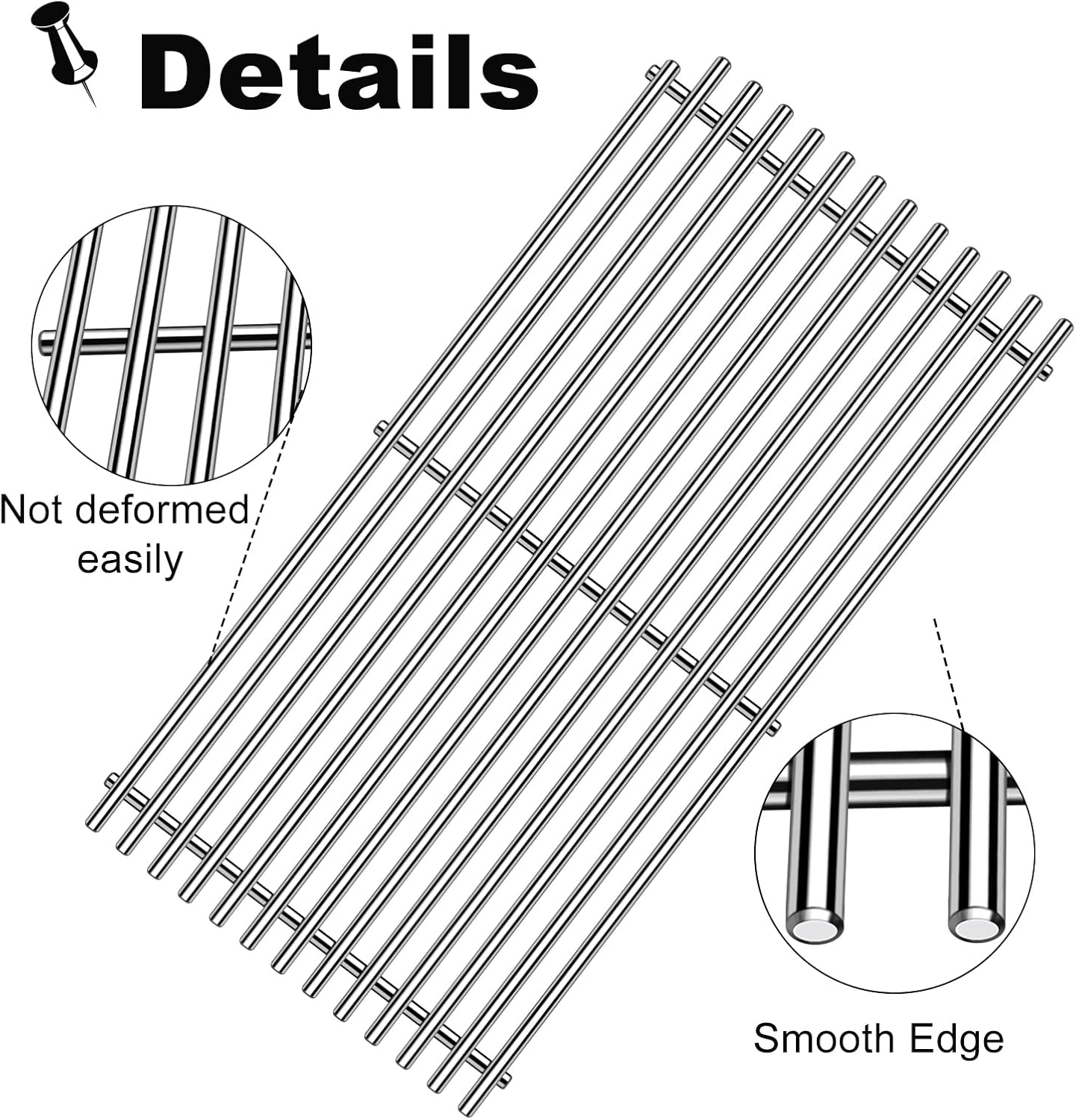 54801 Grill Grates Replacement for DCS Grill Parts 20” DCS 36, 48, 36ABQR,36BQ, 36BQR, 36DBQ, 48DBQAR, 48DBQR, 48EBQAR, 48EBQR, BGA36-BQARL, BGA36-BQARN, Stainless Steel BBQ Ceramic Rods Grids