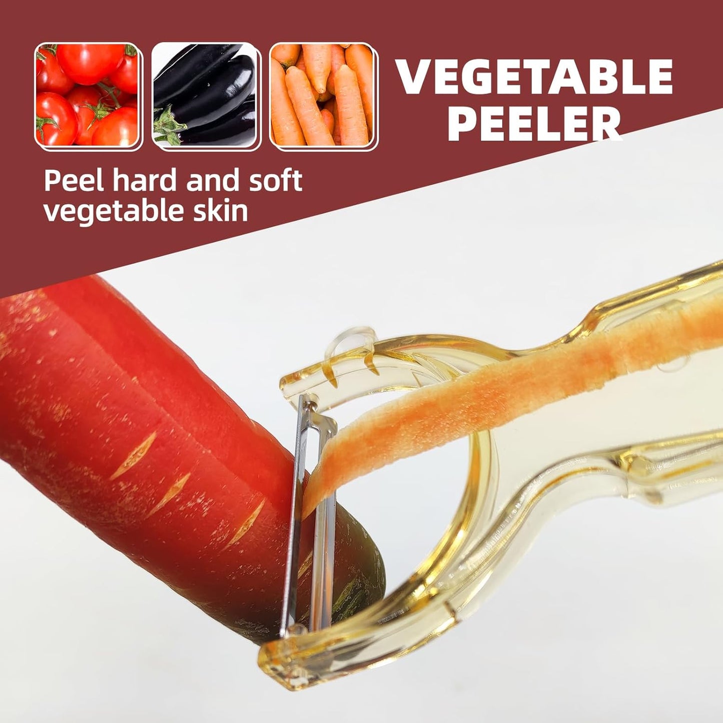 Trez Treamer 3-Pack Vegetable Peelers for Kitchen,Safe Veggie Peeler Set for Potato Apple Carrot Fruit Zucchini Cucumber Peeler Sharp Potatoes Peelers Bulk with Non-Slip Handle (3, Pink/Blue/Yellow)