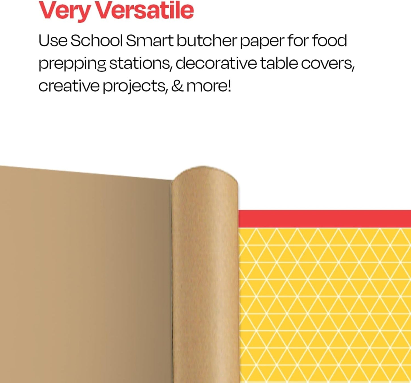 School Smart Butcher Kraft Paper Roll, 50 lbs, 24 Inches x 1000 Feet, Brown