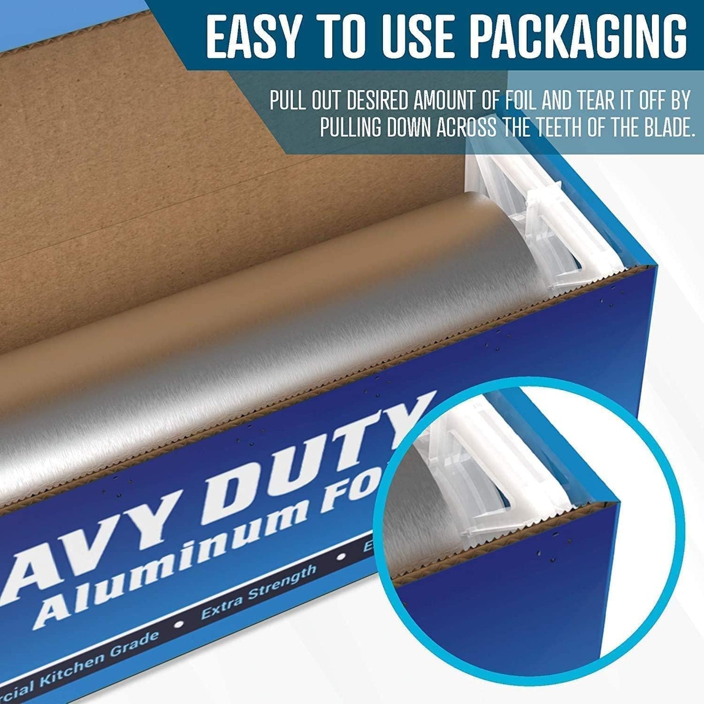 Rhino Aluminum Heavy Duty Aluminum Foil | Rhino 12 x 350 sf Long Roll, 25 Microns Thick | Commercial Grade & Extra Thick, Strong Enough for Food Service Industry (Pack of 4)