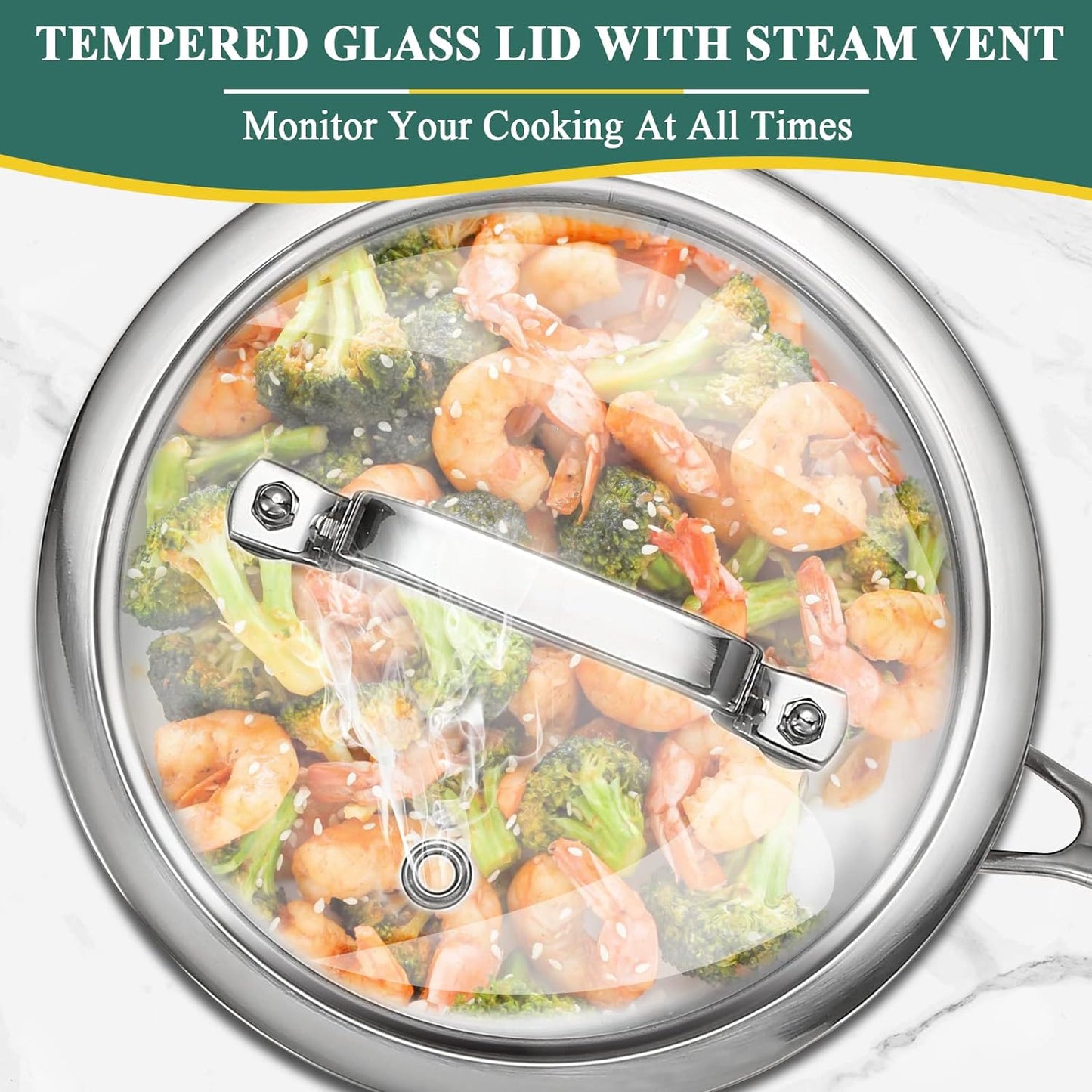 DELARLO Stainless Steel Small Brushed Saucepan With Lid, Induction Cooking Sauce Pot Pans, 18/8 Tri-Ply Heavy Bottom Saucier Cookware, Dishwasher Safe & Oven Safe(2 Quart)