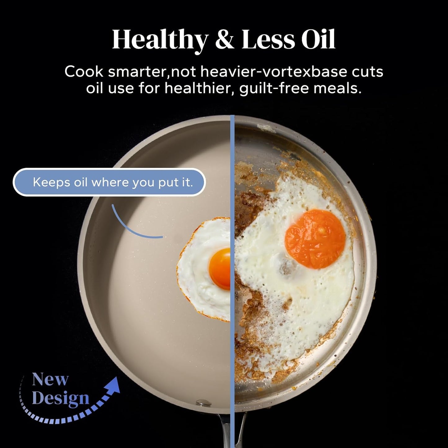 Redchef Ceramic Deep Saute Pan with Lid, Large Jumbo Cooker, 11 Inch Frying Pans Nonstick with Stay Cool Handle, Non Toxic Cooking Skillet, Kitchen, Induction Dishwasher Safe, PFOA & PFAS Free(Blue)